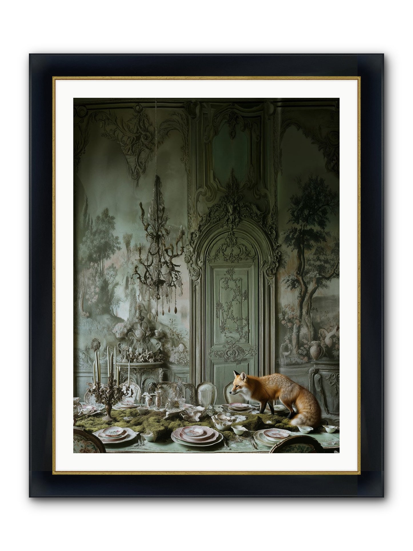 Pickwick Place No.2 Framed Print - Wide Black w/Gold 30x40