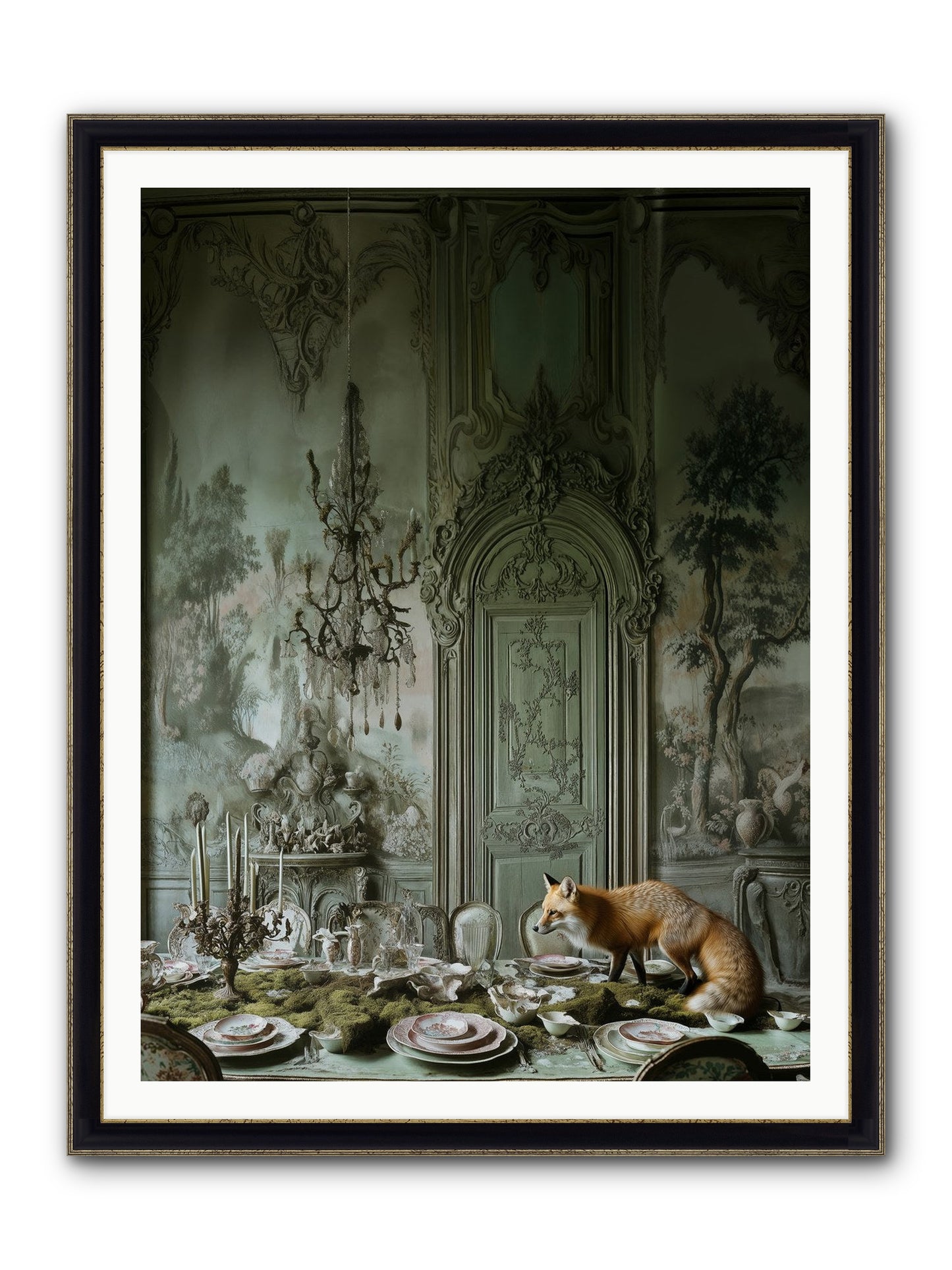 Pickwick Place No.2 Framed Print - Black & Gold 36x48
