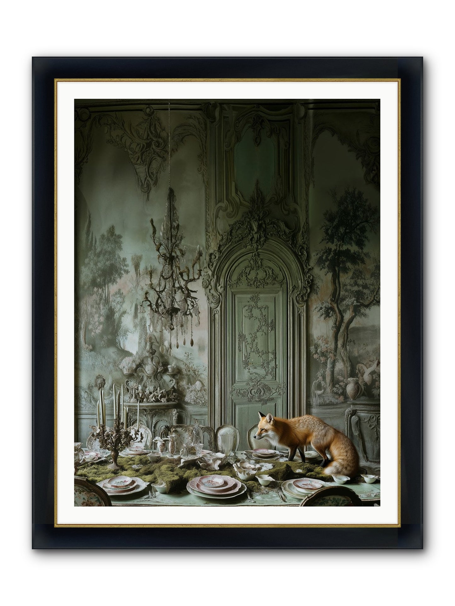 Pickwick Place No.2 Framed Print - Wide Black w/Gold 36x48