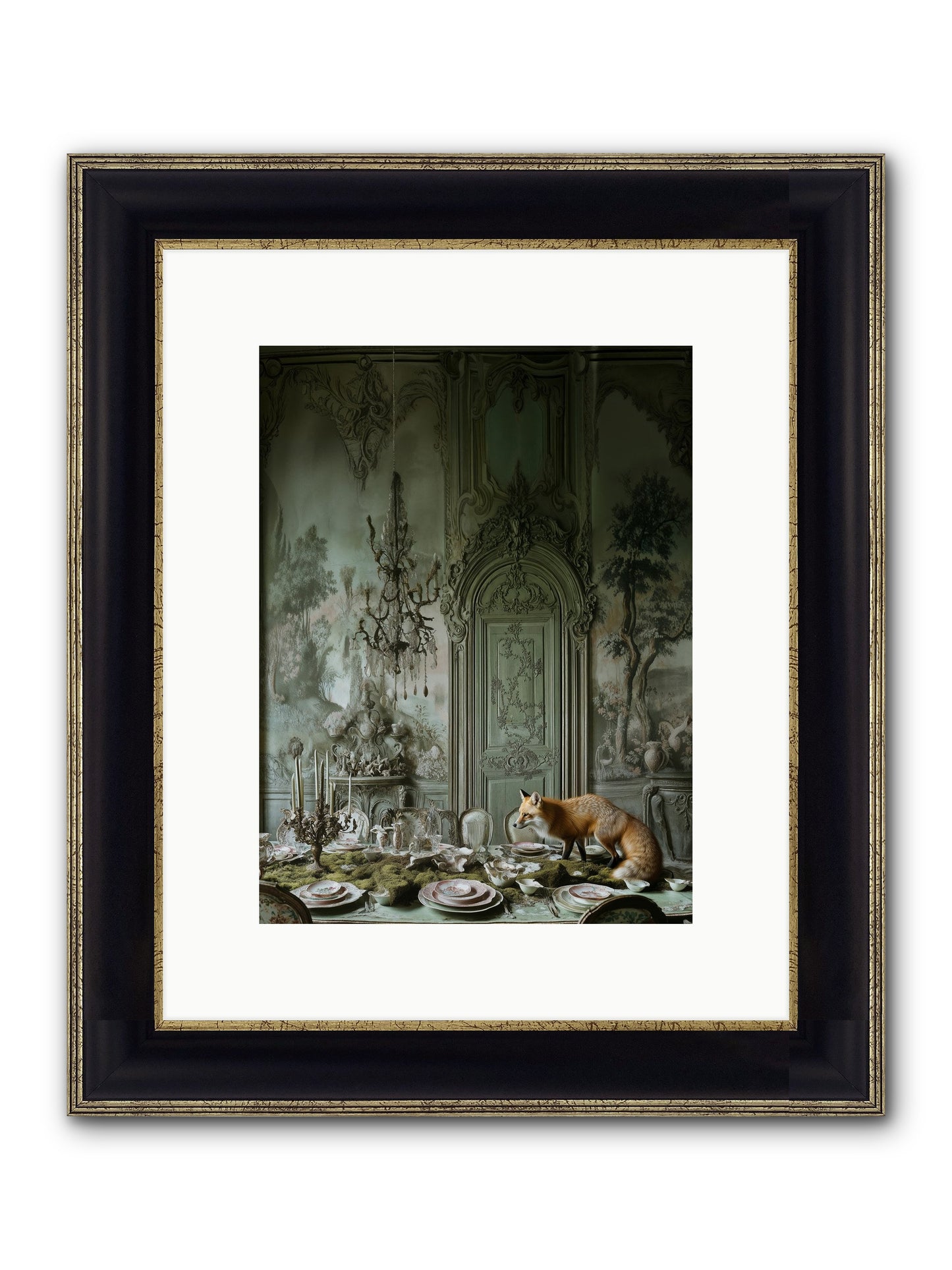 Pickwick Place No.2 Framed Print - Black & Gold 9x12