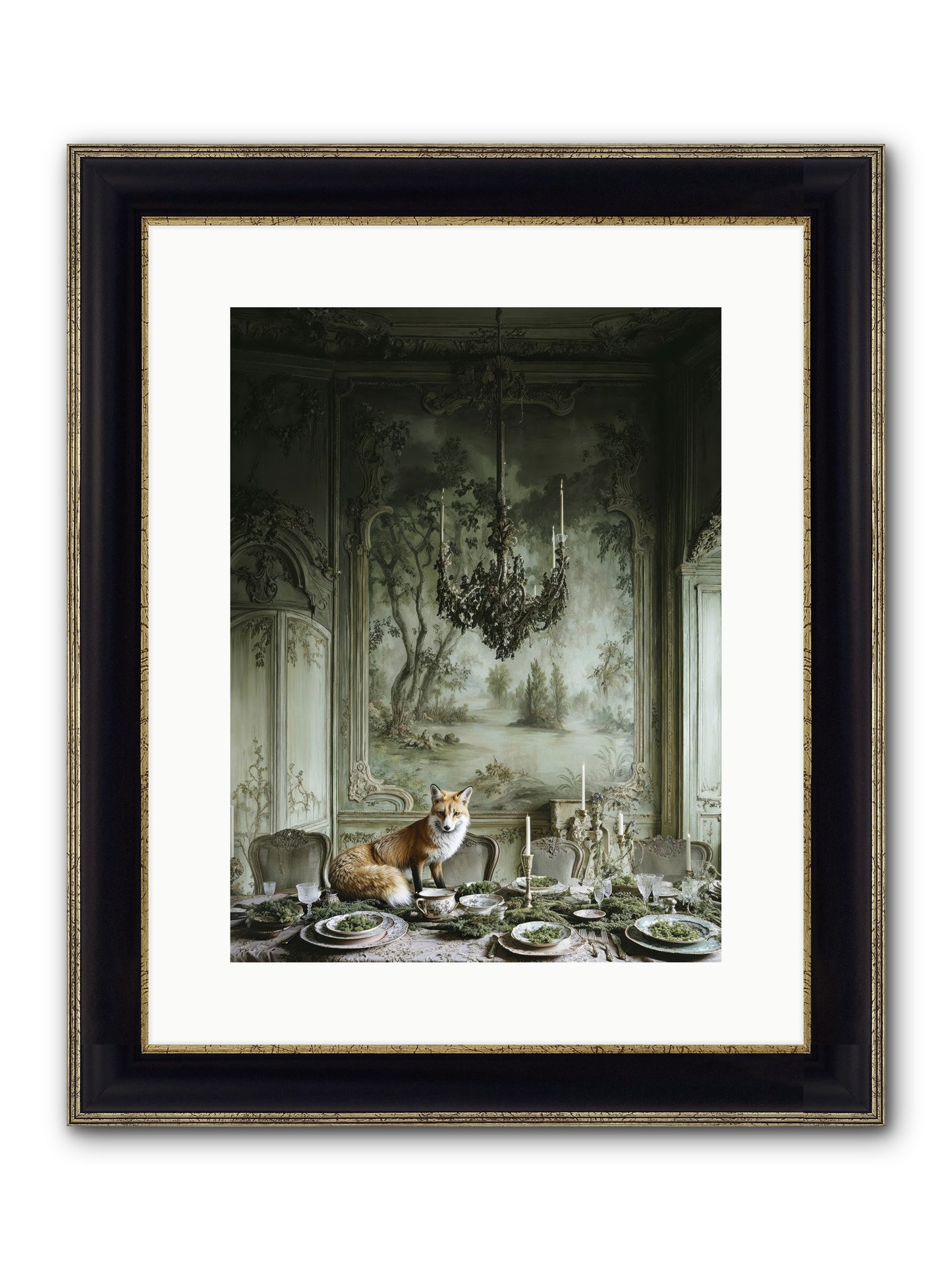 Pickwick Place Framed Print - Black & Gold 12x16