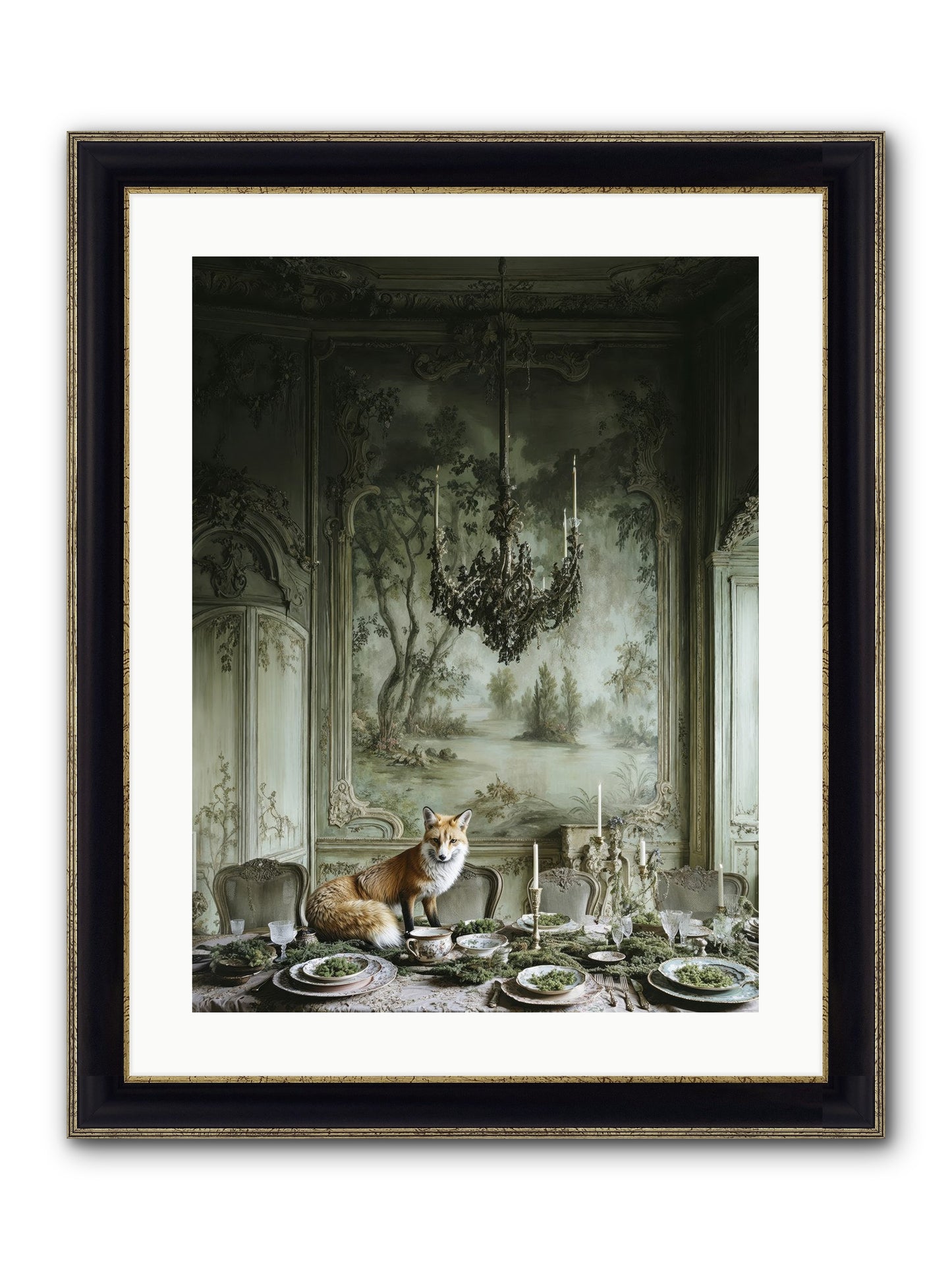 Pickwick Place Framed Print - Black & Gold 18x24