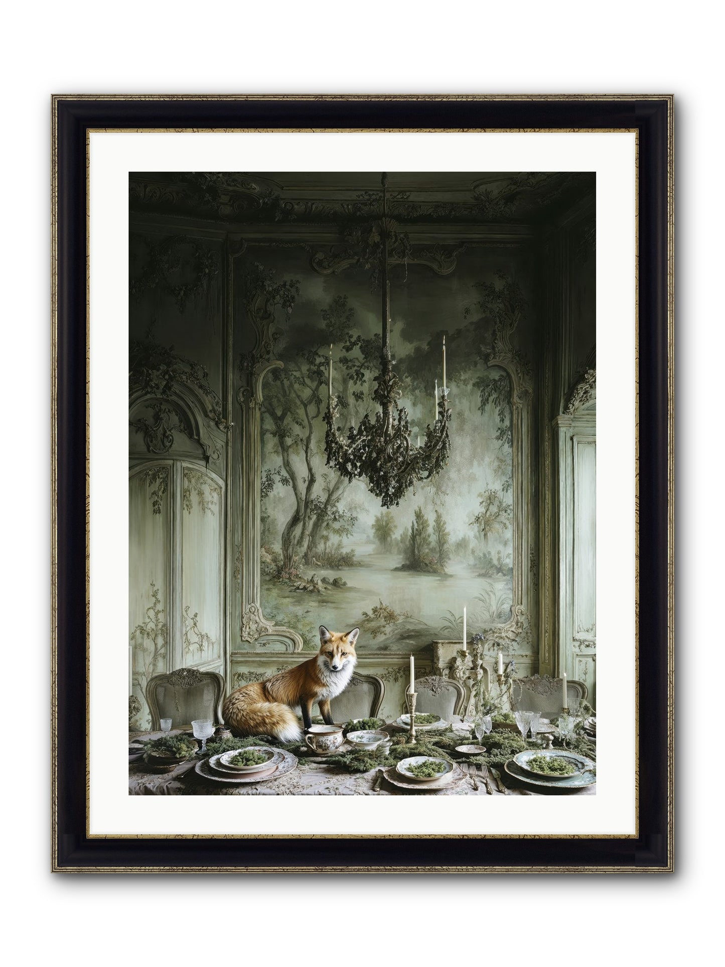 Pickwick Place Framed Print - Black & Gold 24x32