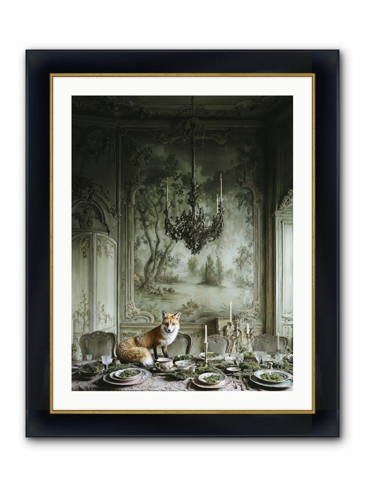 Pickwick Place Framed Print - Wide Black w/Gold 24x32
