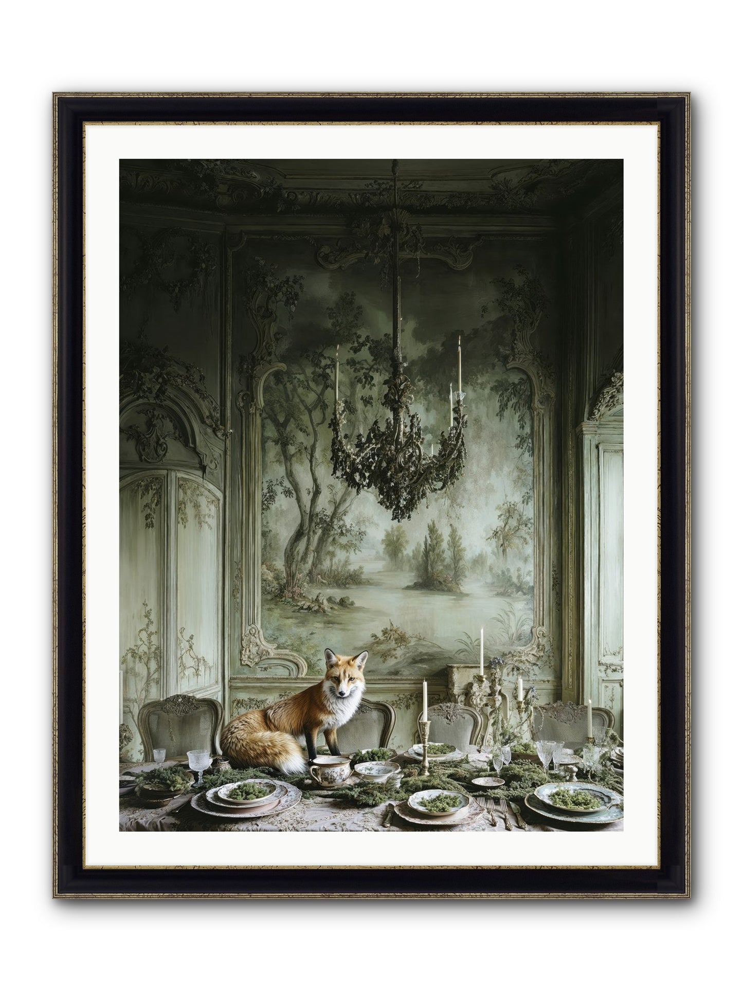 Pickwick Place Framed Print - Black & Gold 30x40