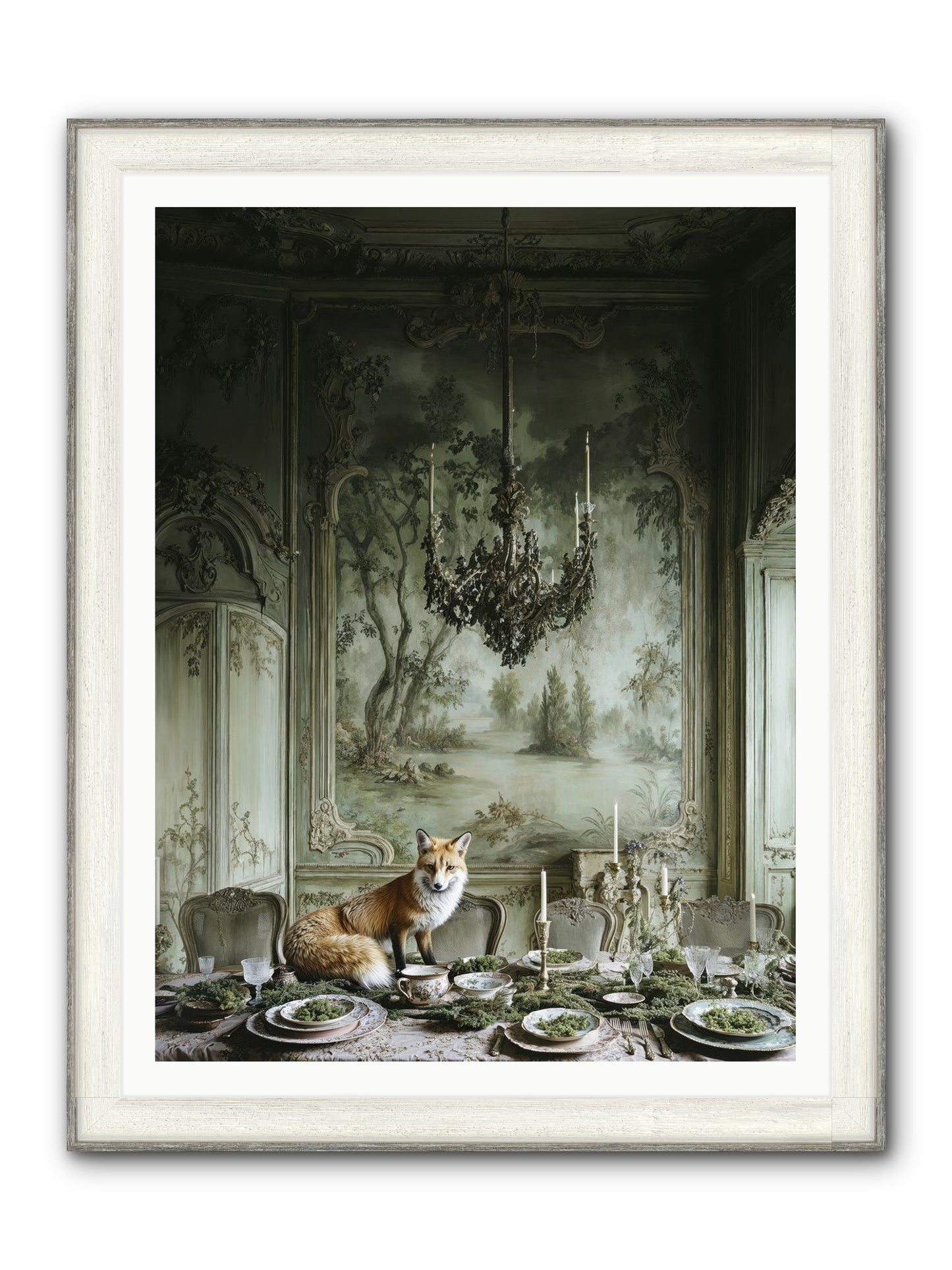Pickwick Place Framed Print - Driftwood White 36x48
