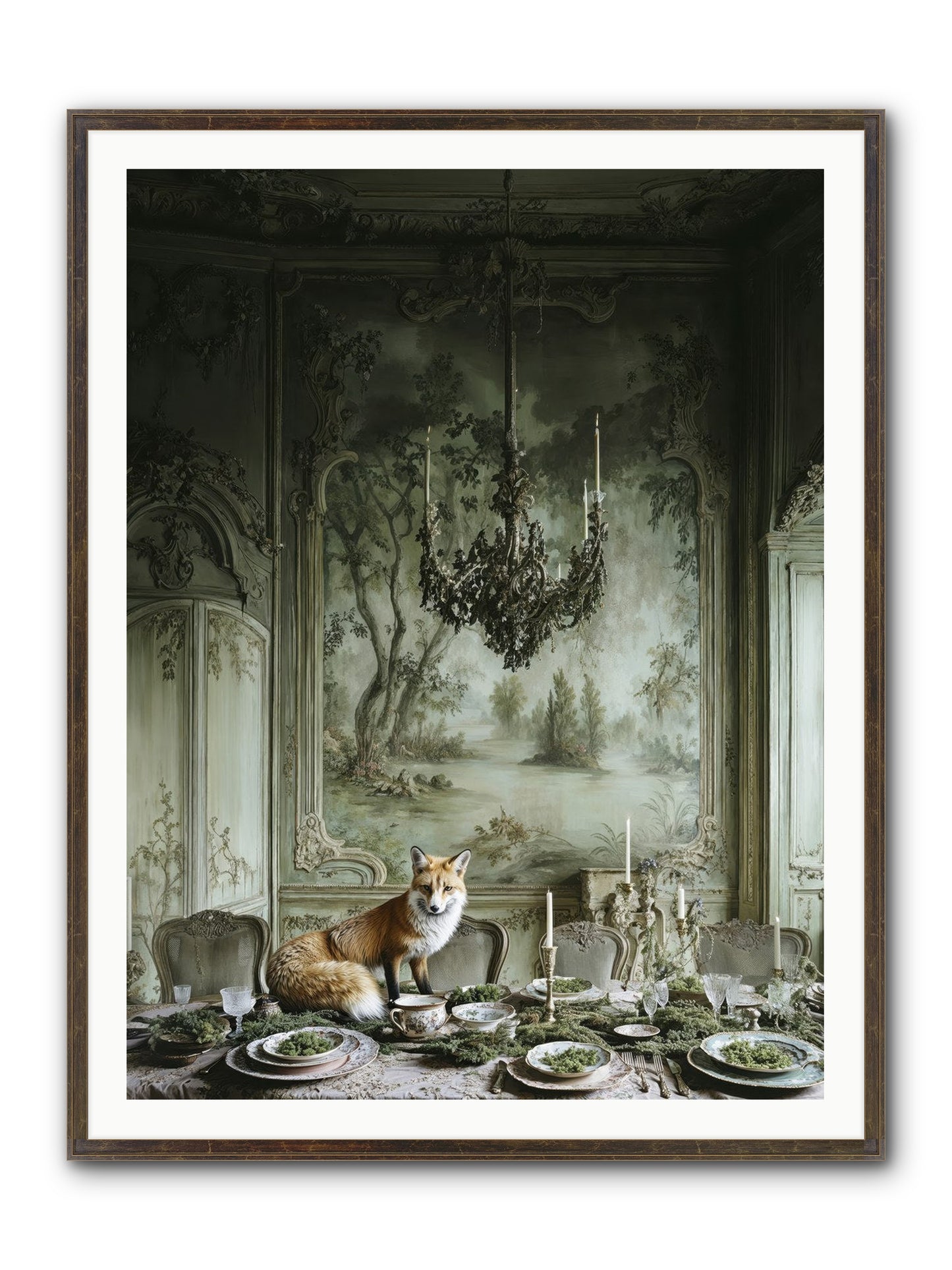 Pickwick Place Framed Print - Slimwoods Black/Gold 36x48