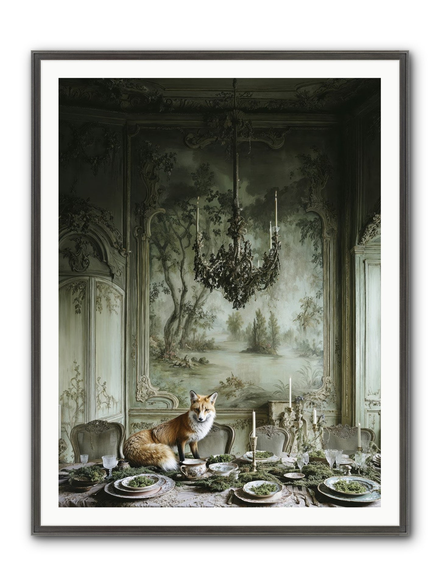 Pickwick Place Framed Print - Slimwoods Black/Silver 36x48