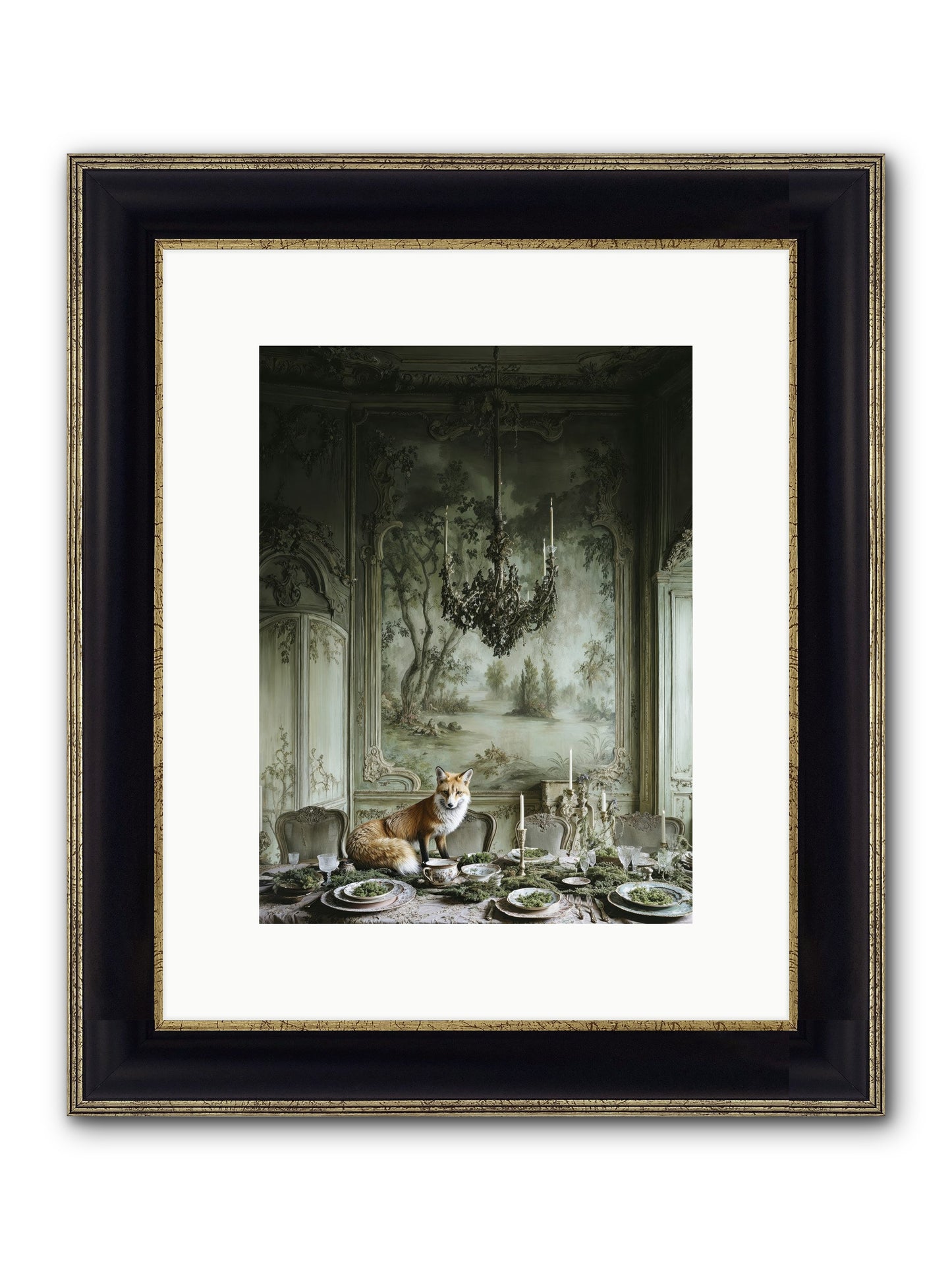 Pickwick Place Framed Print - Black & Gold 9x12