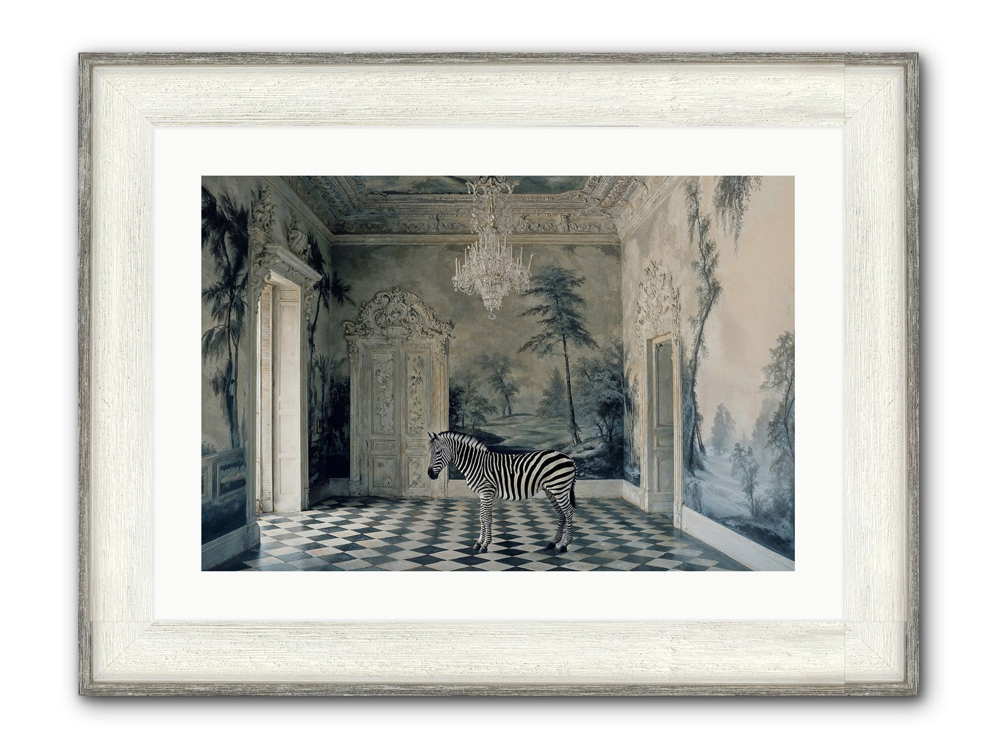 Picnic At Pemberley Framed Print - Driftwood White 24x16