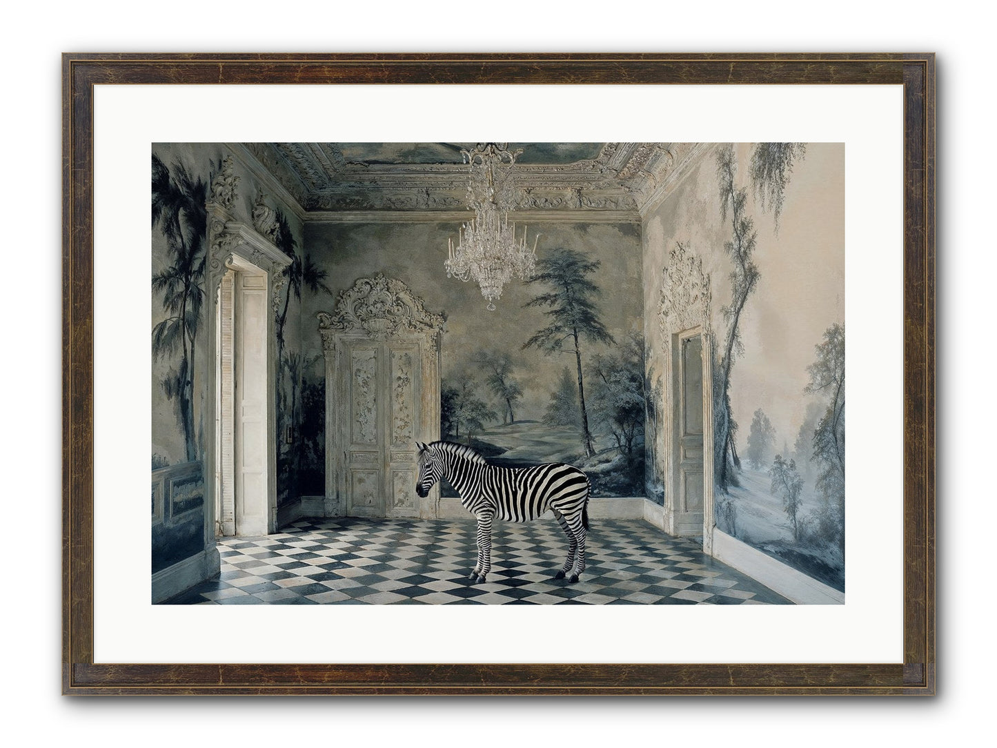 Picnic At Pemberley Framed Print - Slimwoods Black/Gold 24x16