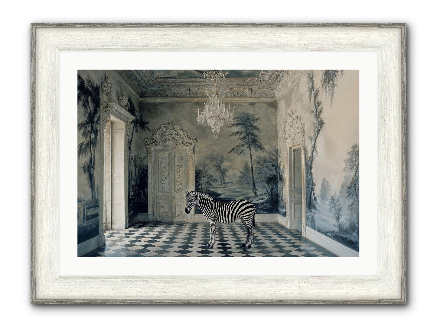 Picnic At Pemberley Framed Print - Driftwood White 30x20