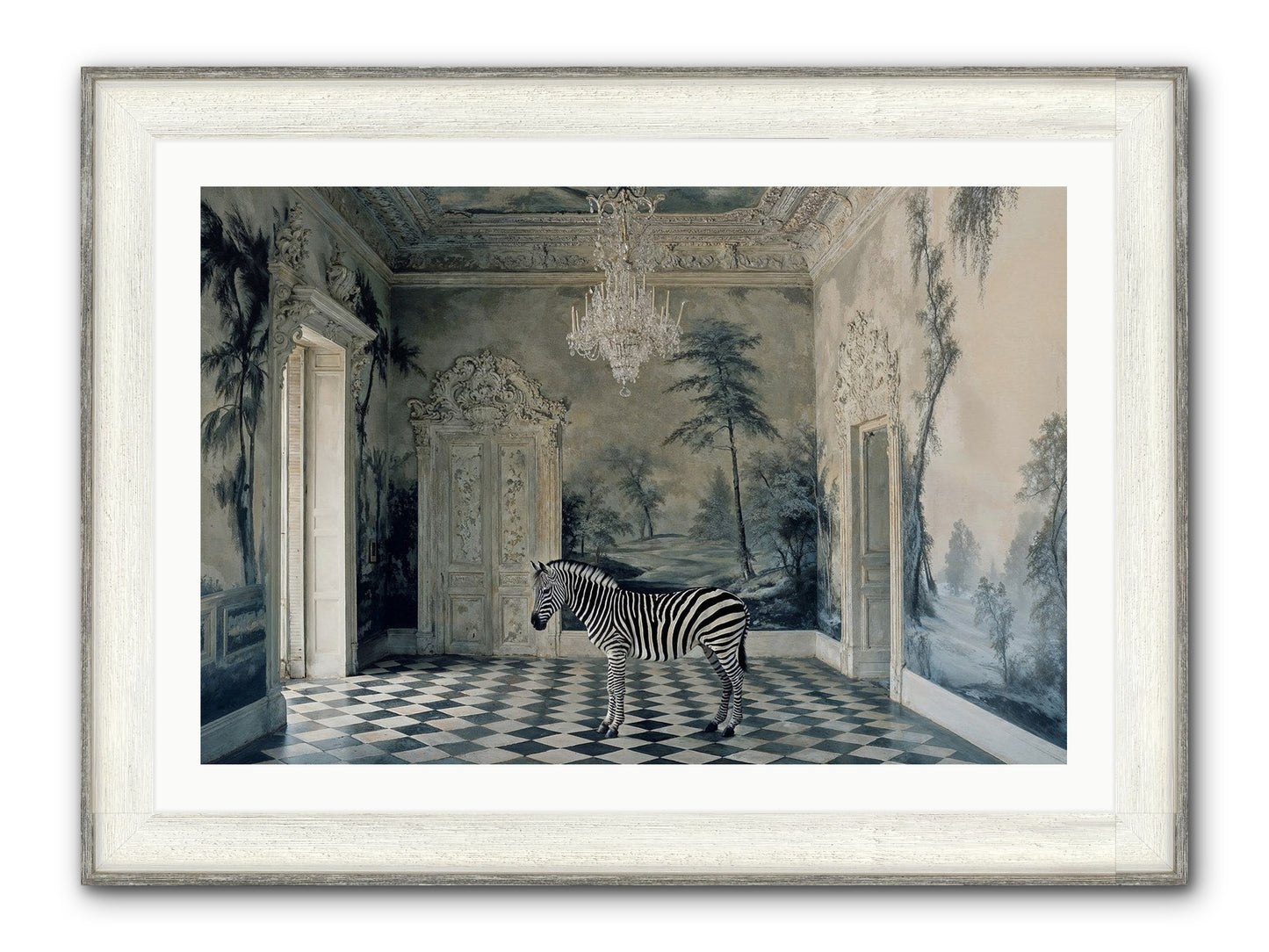 Picnic At Pemberley Framed Print - Driftwood White 36x24