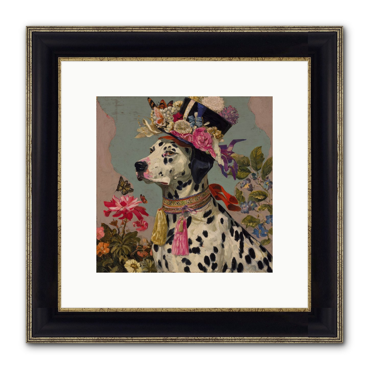 Picnic At Twilight Framed Print - Black & Gold 10x10