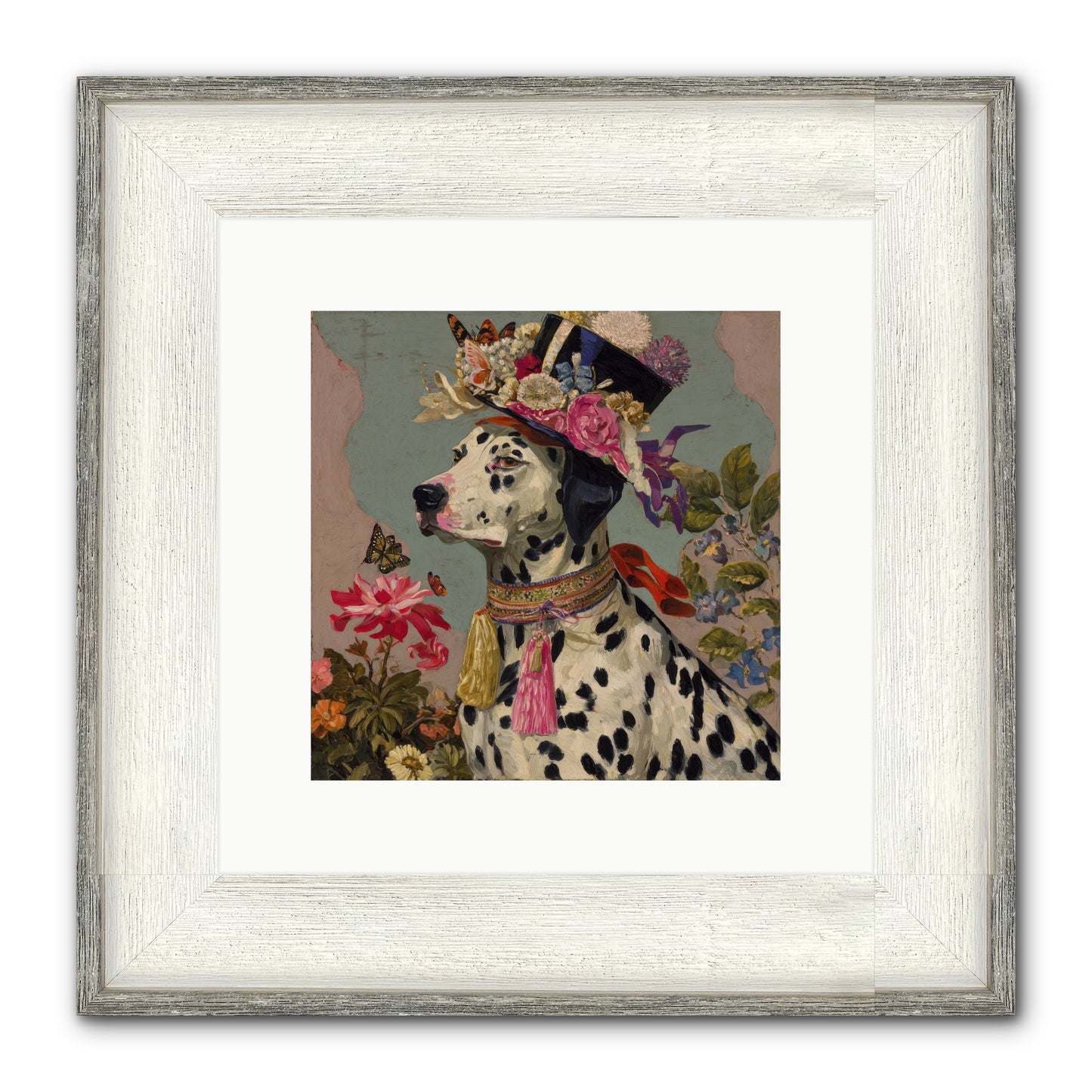 Picnic At Twilight Framed Print - Driftwood White 10x10