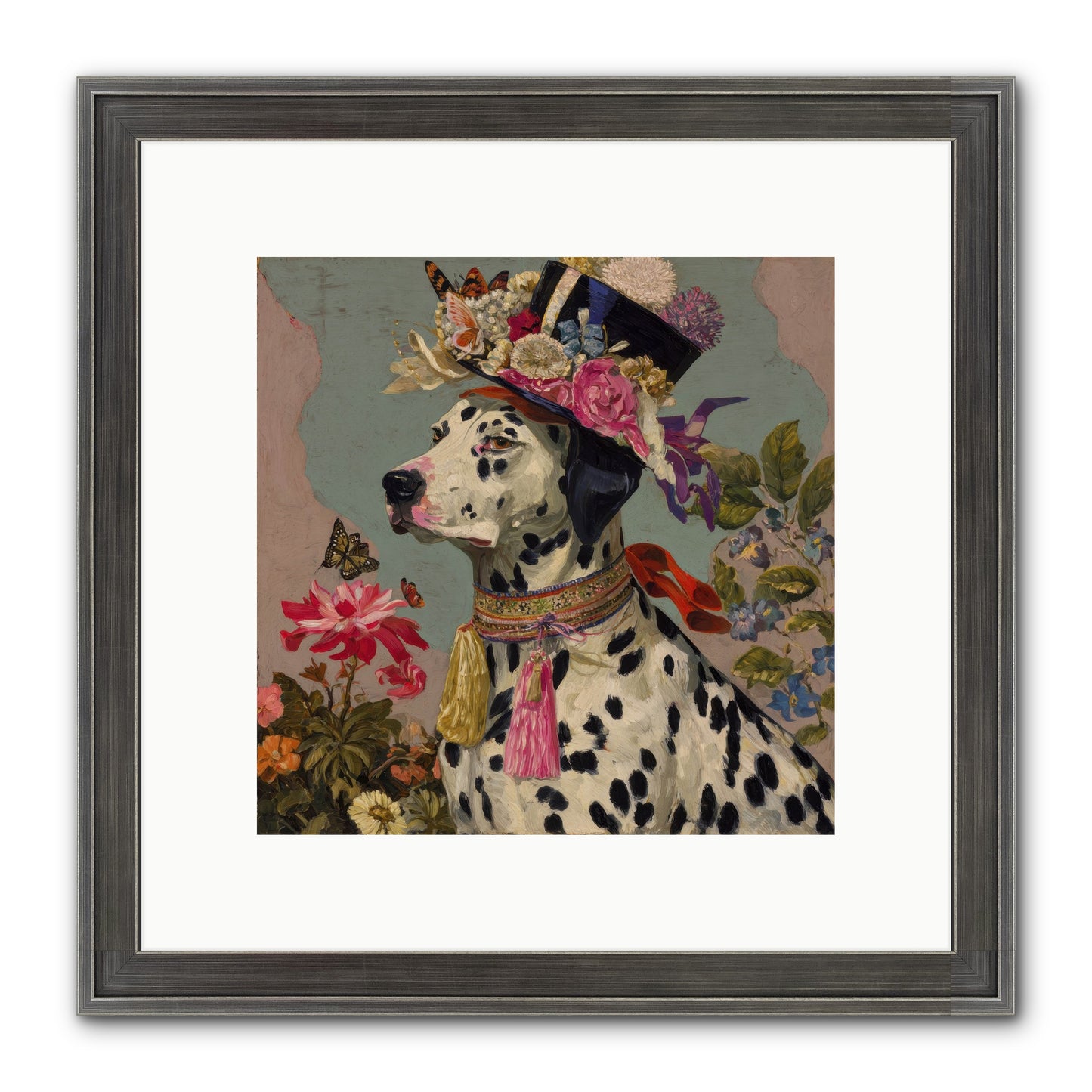 Picnic At Twilight Framed Print - Slimwoods Black/Silver 10x10