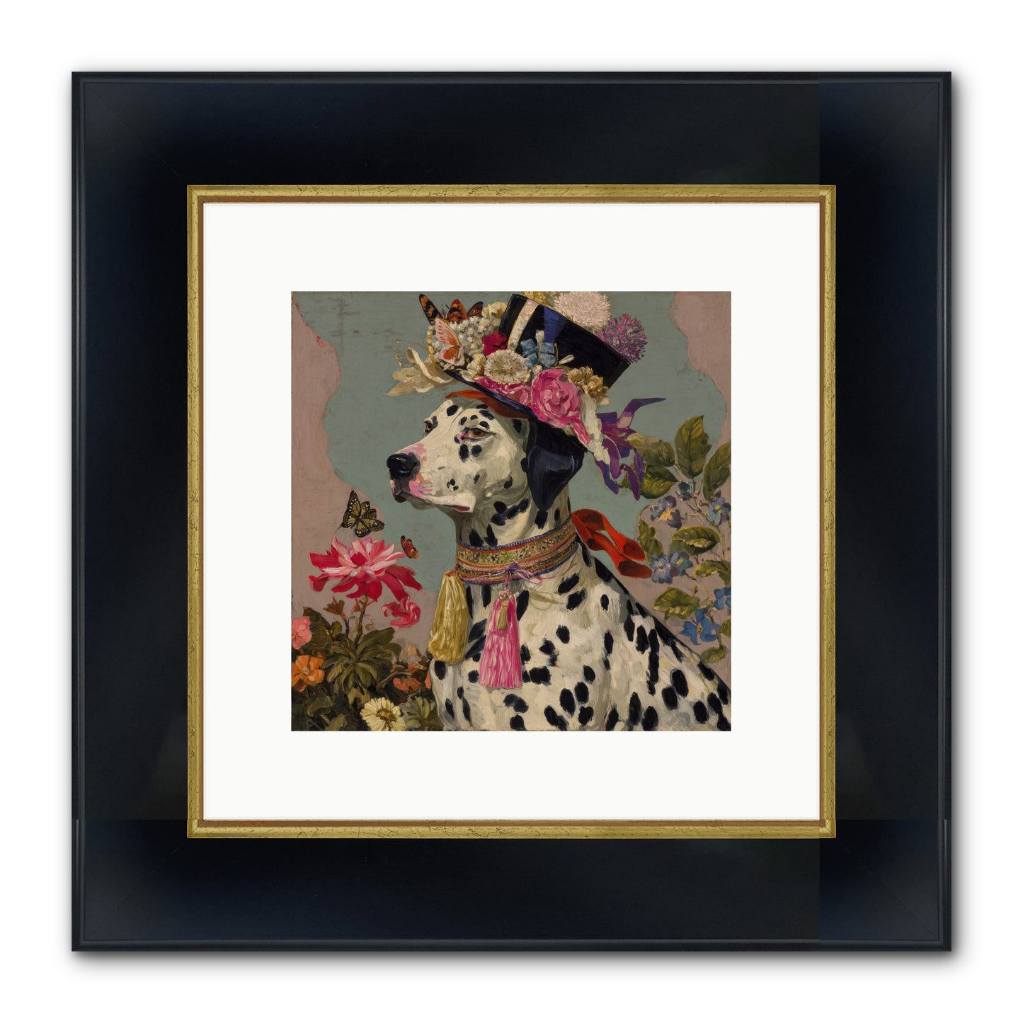 Picnic At Twilight Framed Print - Wide Black w/Gold 10x10