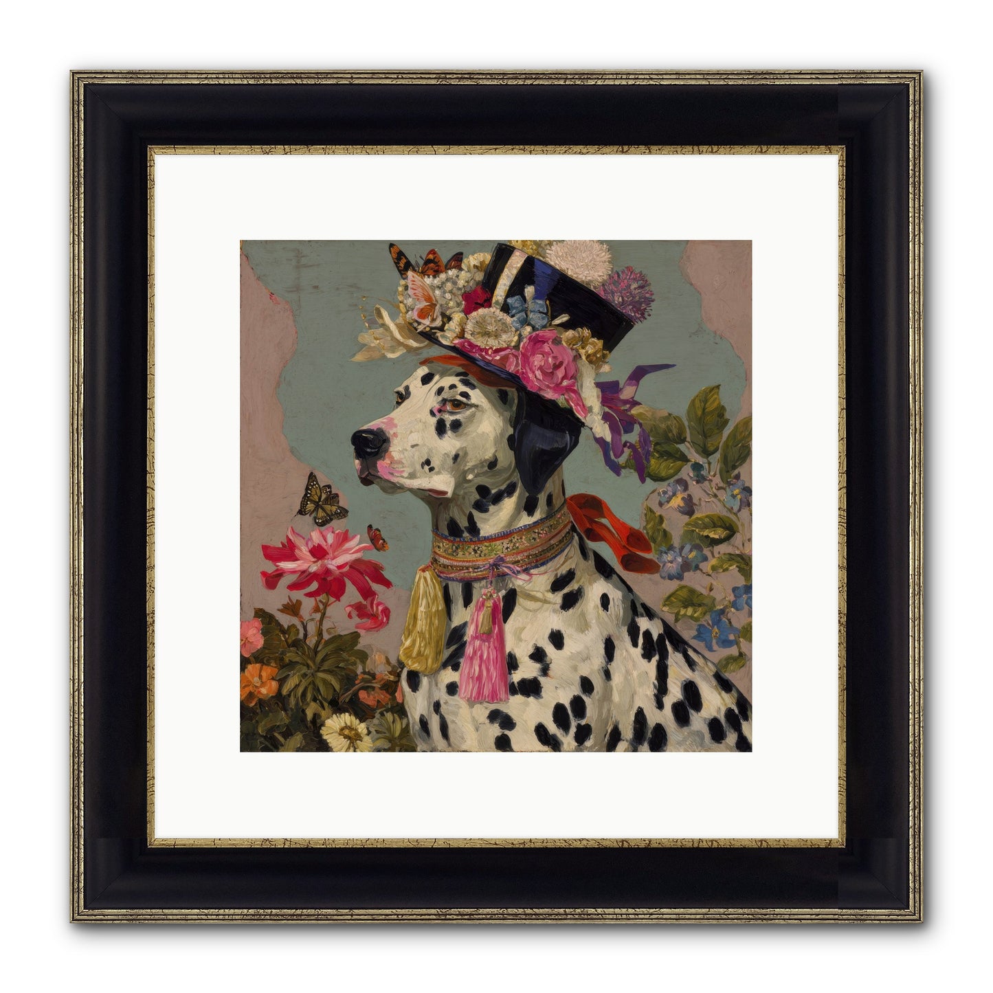 Picnic At Twilight Framed Print - Black & Gold 12x12