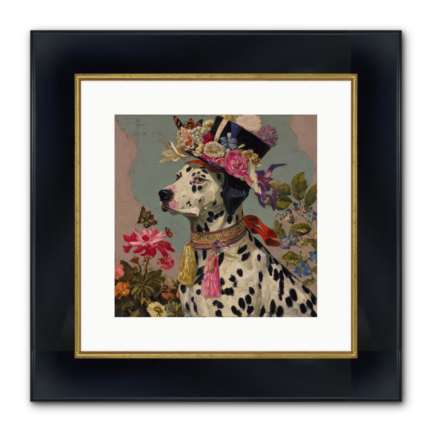 Picnic At Twilight Framed Print - Wide Black w/Gold 12x12