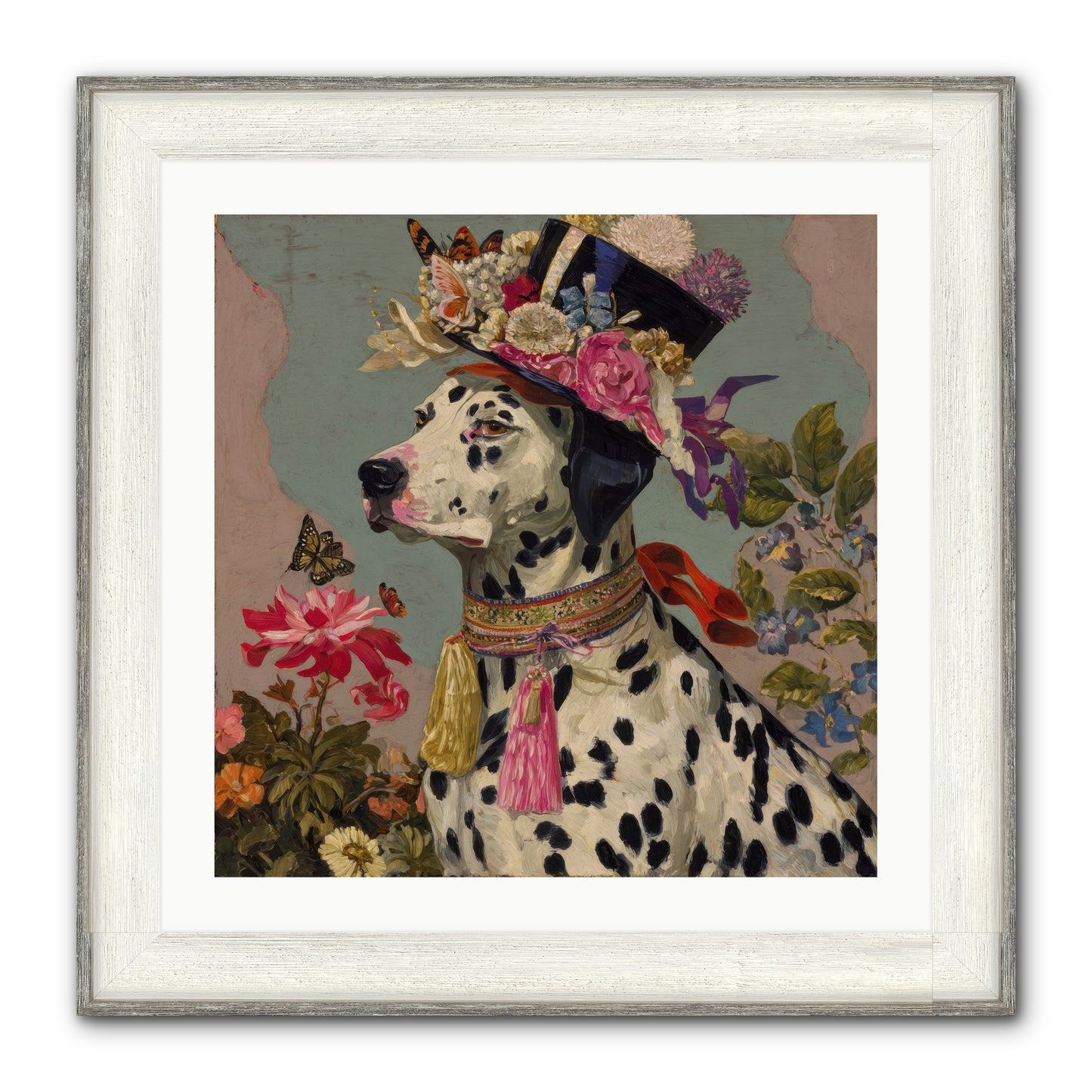 Picnic At Twilight Framed Print - Driftwood White 24x24