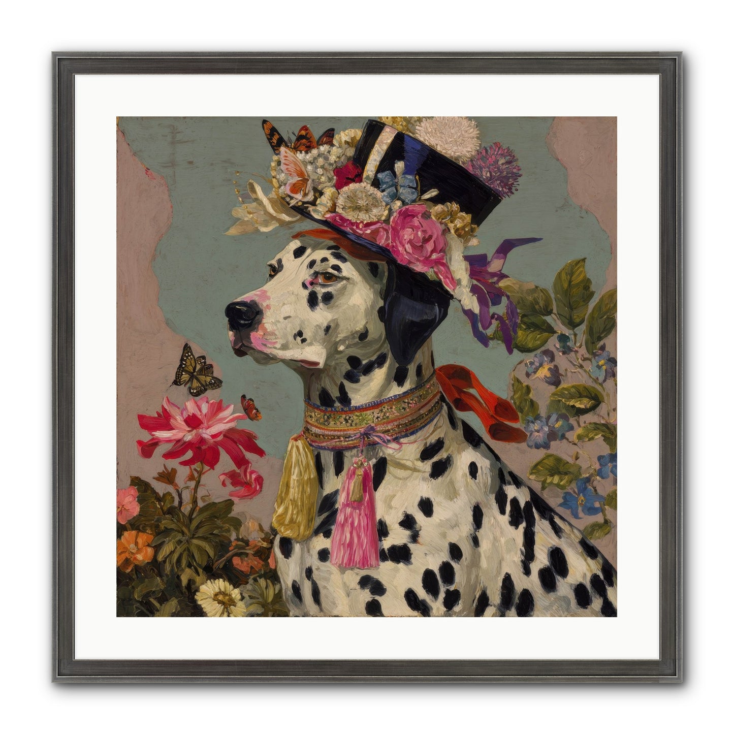Picnic At Twilight Framed Print - Slimwoods Black/Silver 24x24