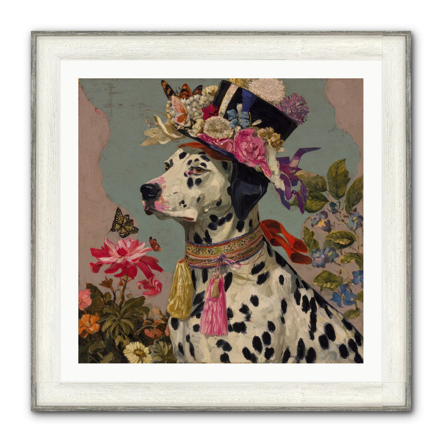 Picnic At Twilight Framed Print - Driftwood White 30x30