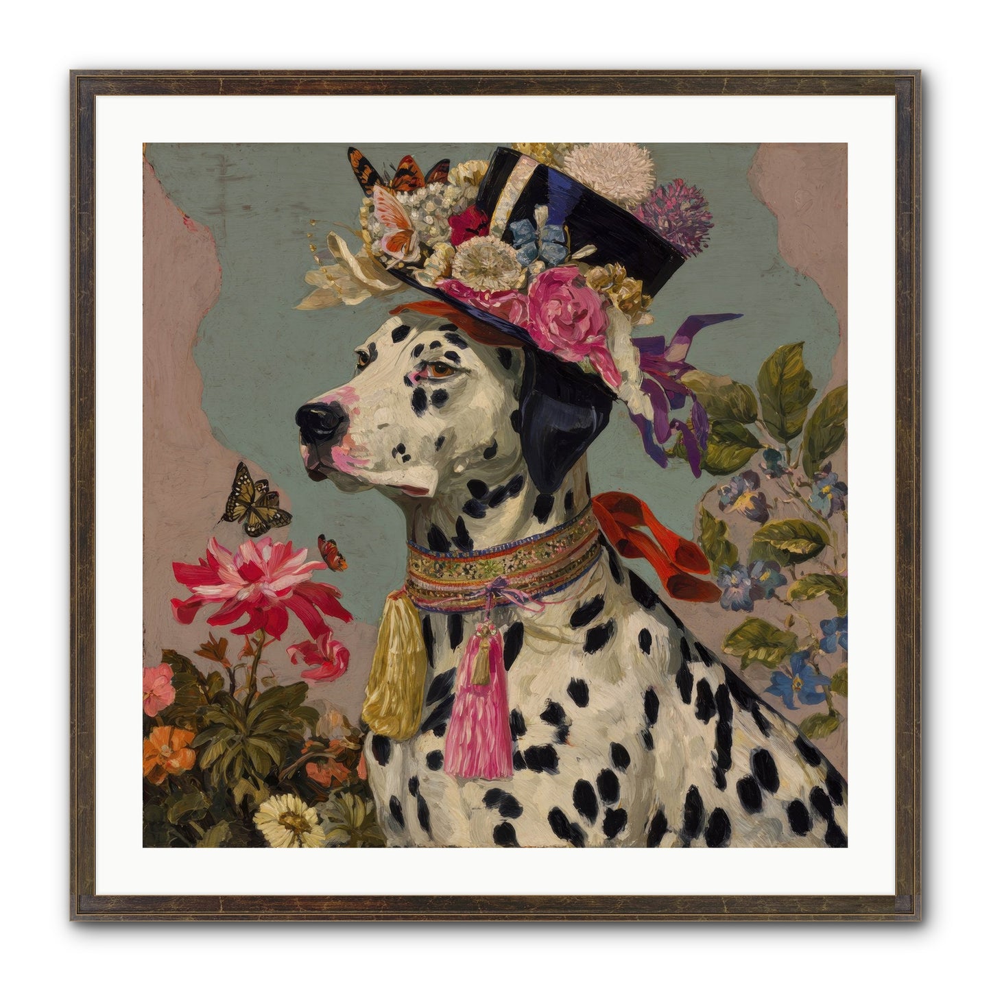 Picnic At Twilight Framed Print - Slimwoods Black/Gold 30x30