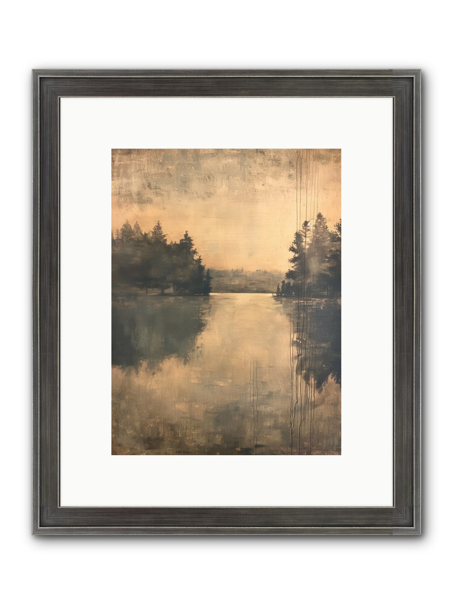 Picture Letter Framed Print - Slimwoods Black/Silver 9x12