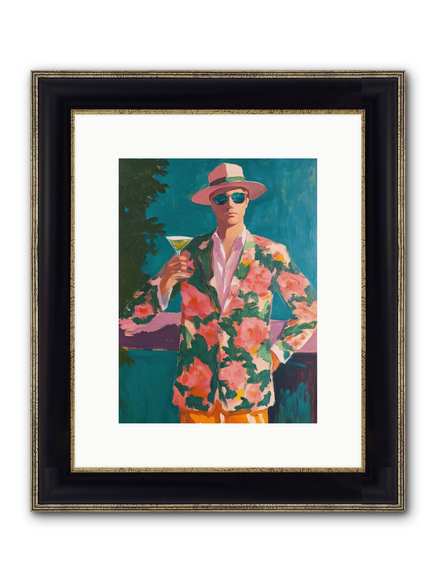Pier Philosopher Framed Print - Black & Gold 9x12