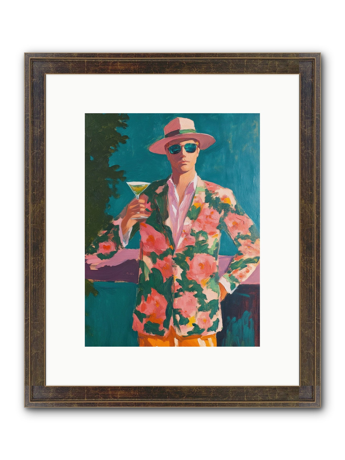 Pier Philosopher Framed Print - Slimwoods Black/Gold 9x12