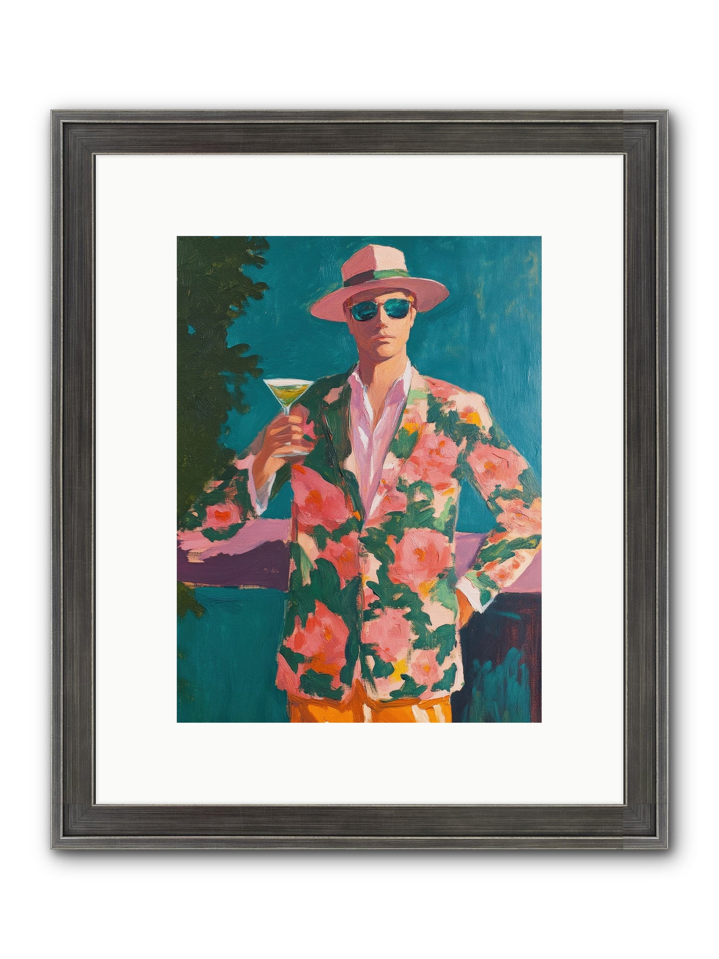 Pier Philosopher Framed Print - Slimwoods Black/Silver 9x12