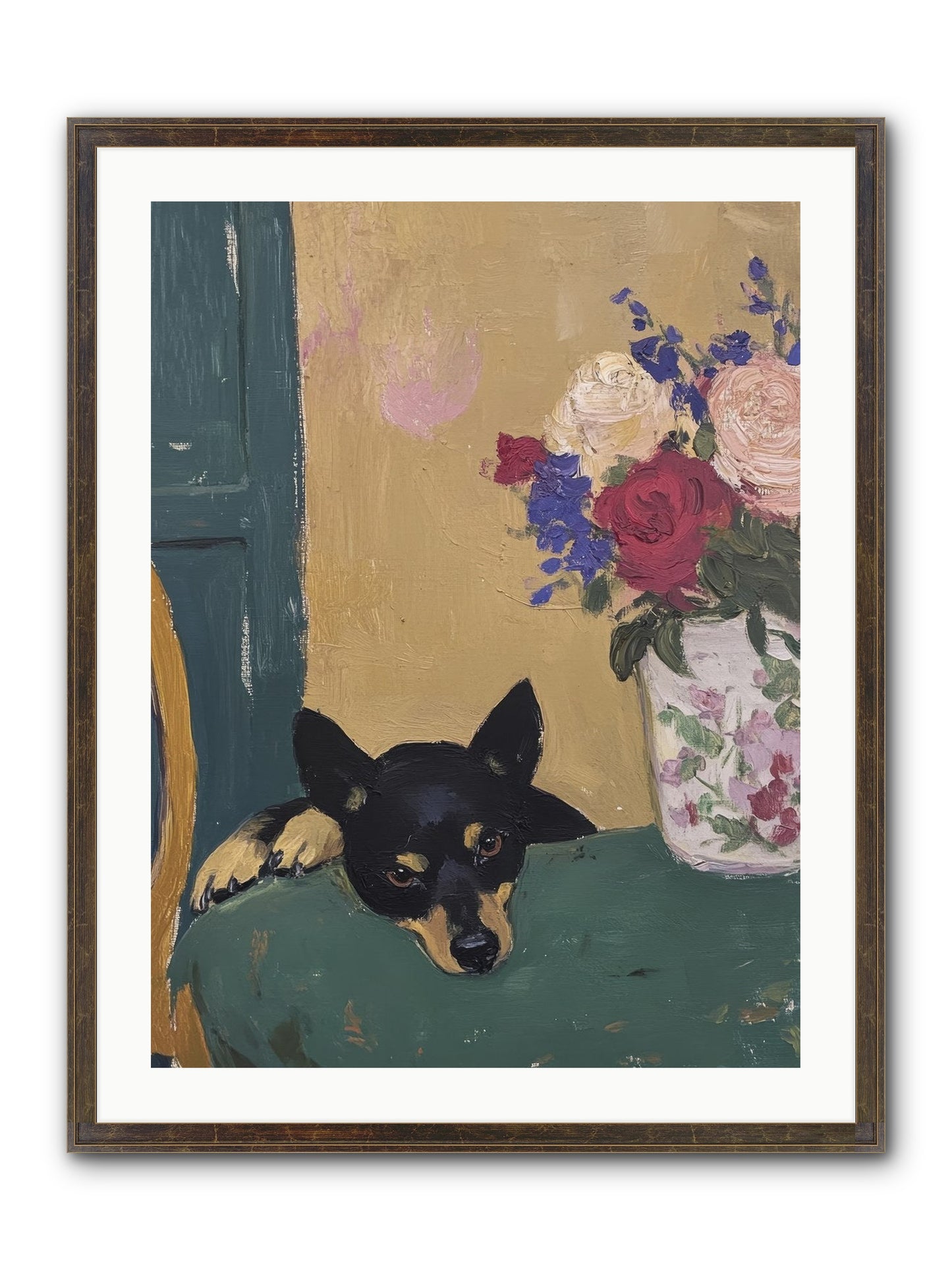 Pilot Framed Print - Slimwoods Black/Gold 24x32