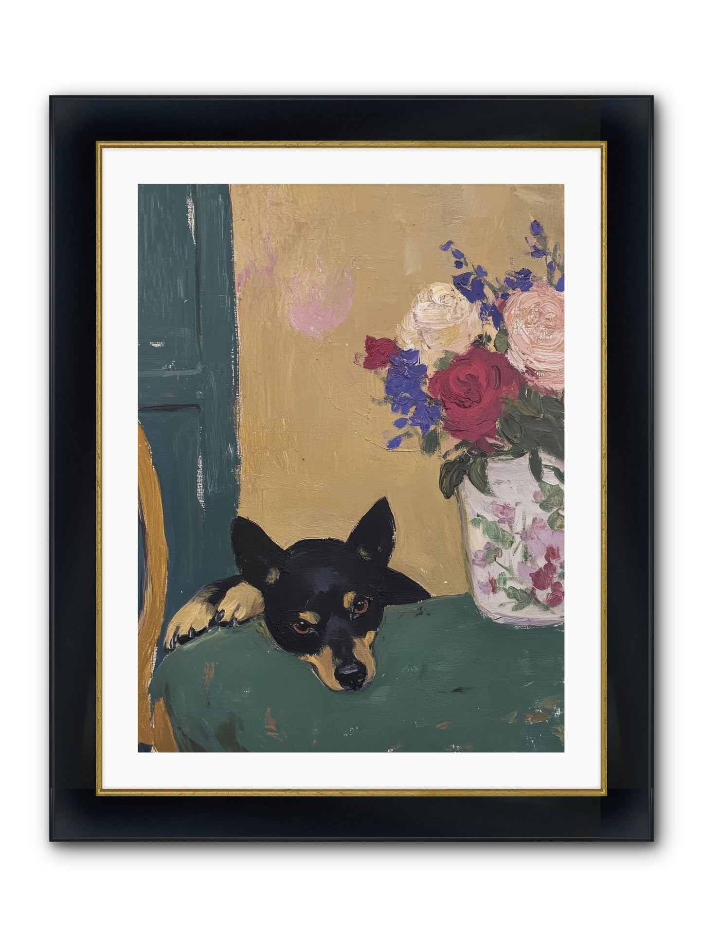 Pilot Framed Print - Wide Black w/Gold 24x32