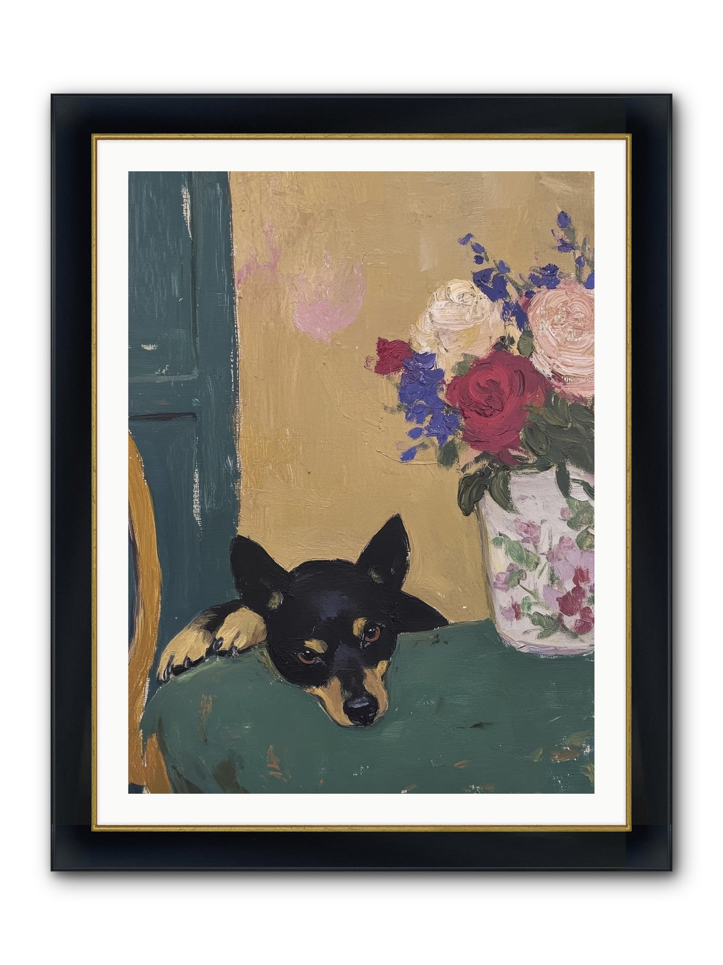 Pilot Framed Print - Wide Black w/Gold 30x40