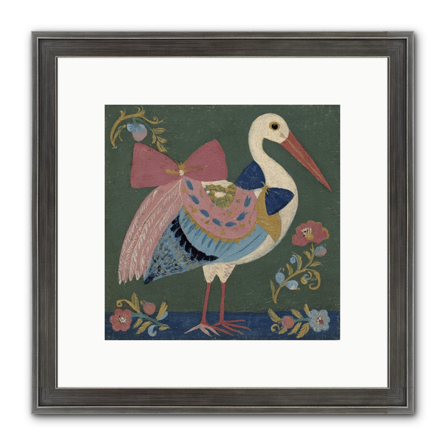 Pink And Blue Secrets Framed Print - Slimwoods Black/Silver 10x10