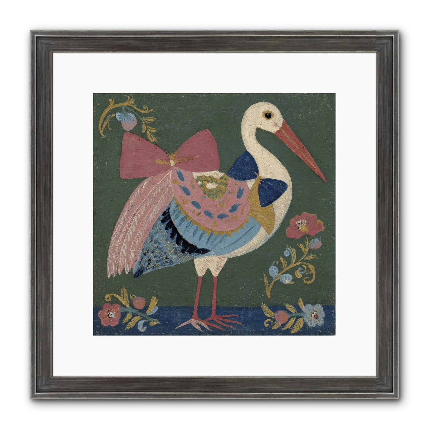 Pink And Blue Secrets Framed Print - Slimwoods Black/Silver 12x12