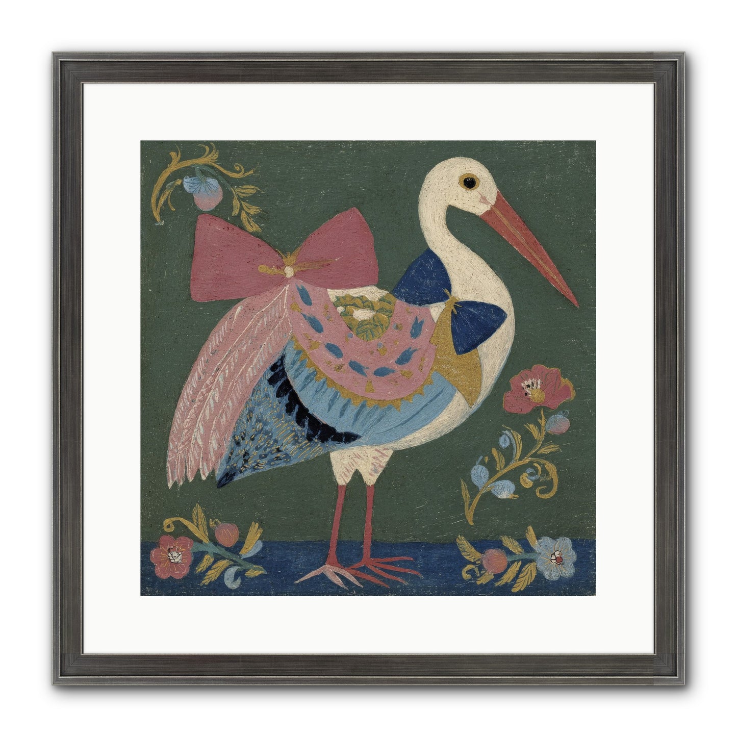 Pink And Blue Secrets Framed Print - Slimwoods Black/Silver 16x16