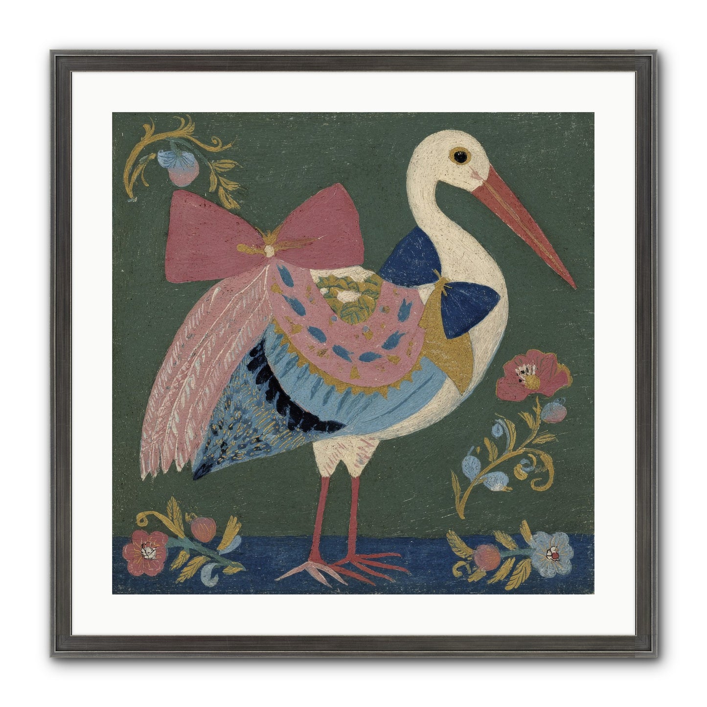 Pink And Blue Secrets Framed Print - Slimwoods Black/Silver 24x24