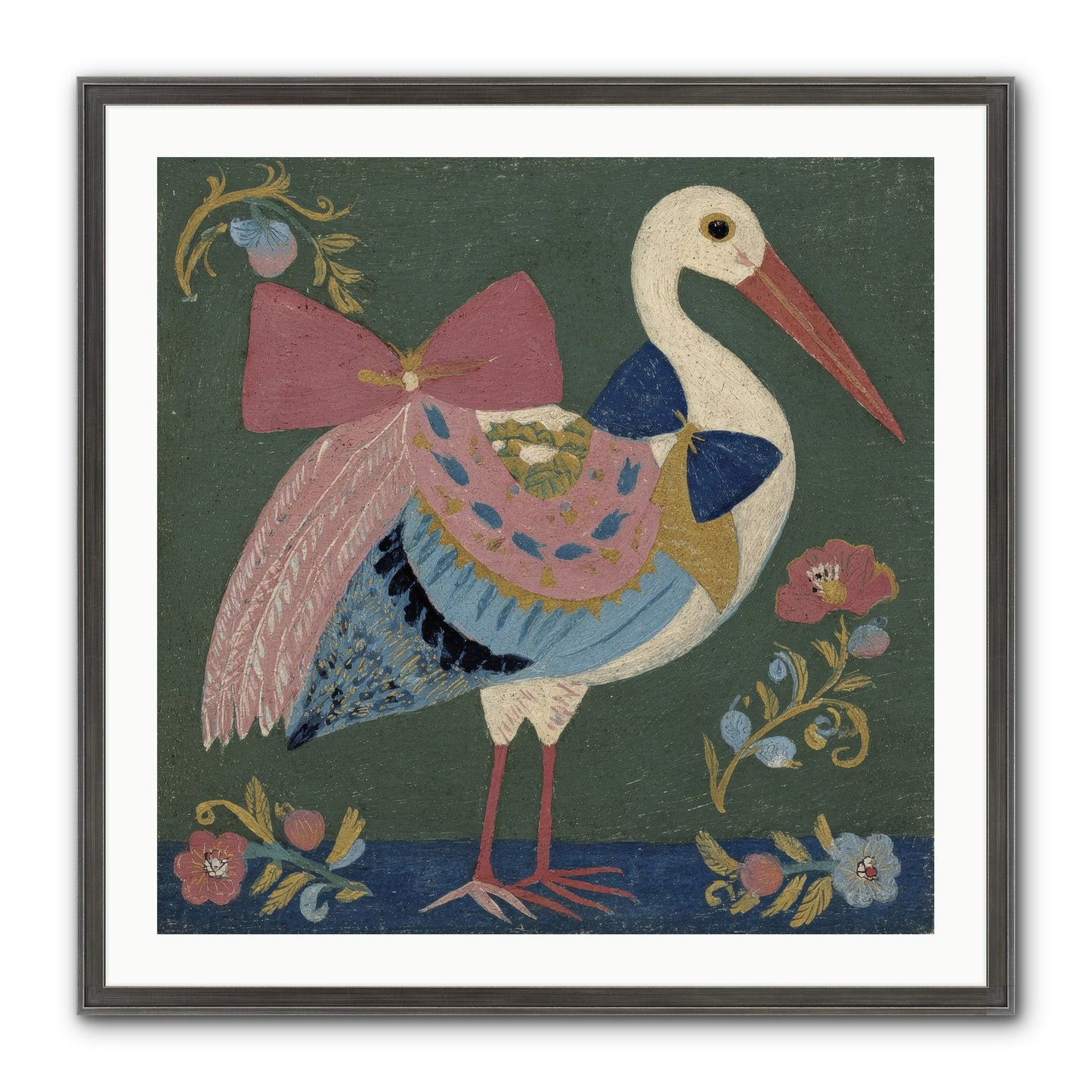 Pink And Blue Secrets Framed Print - Slimwoods Black/Silver 30x30