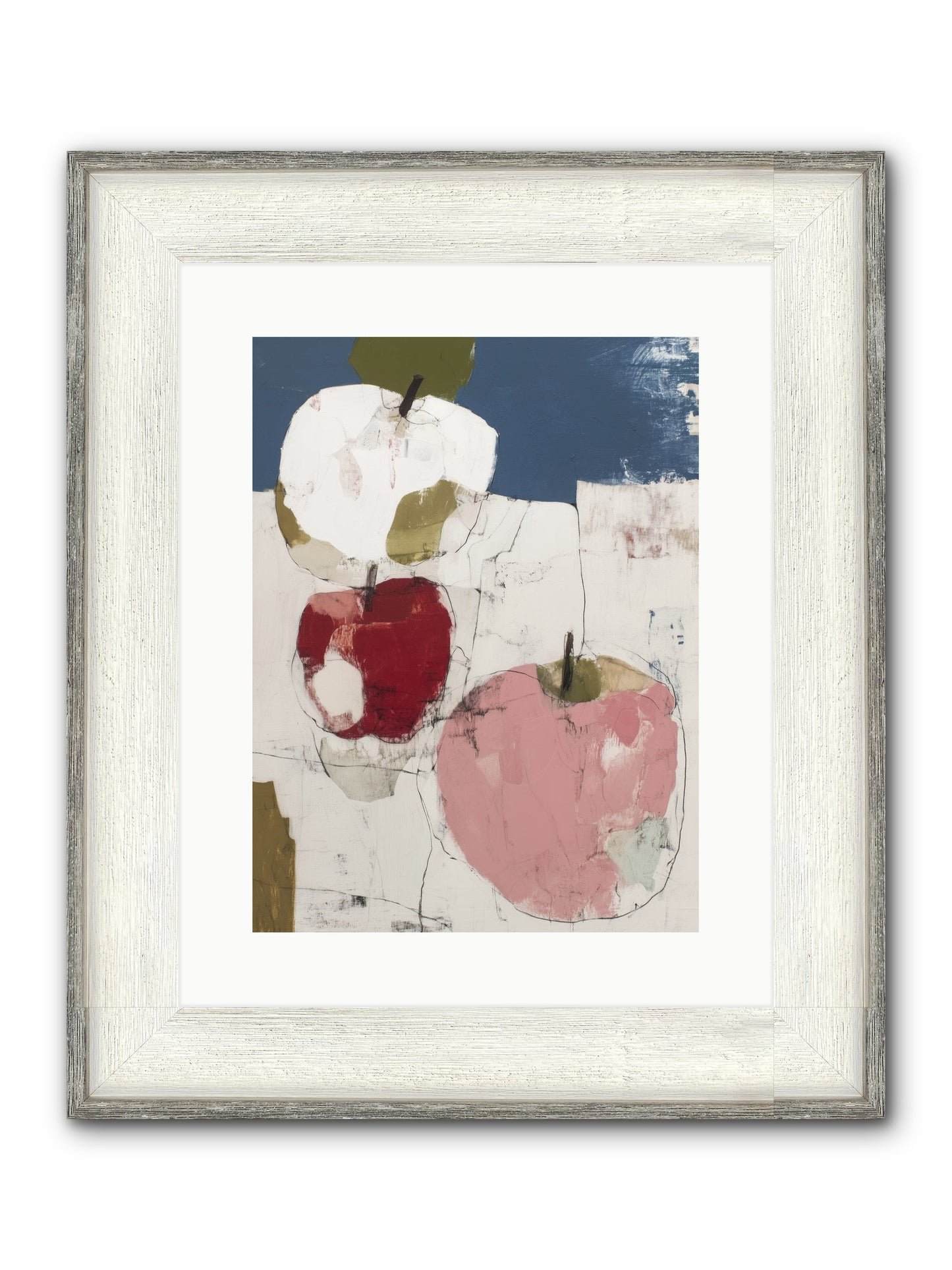 Pink Lady No.1 Framed Print - Driftwood White 12x16