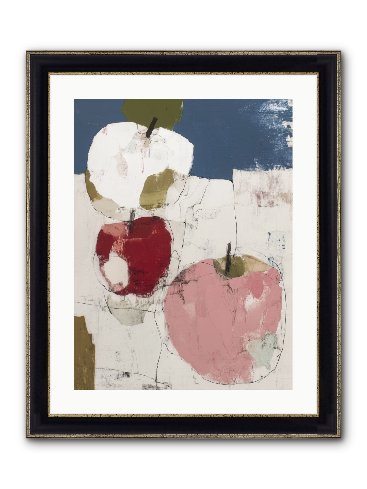 Pink Lady No.1 Framed Print - Black & Gold 18x24
