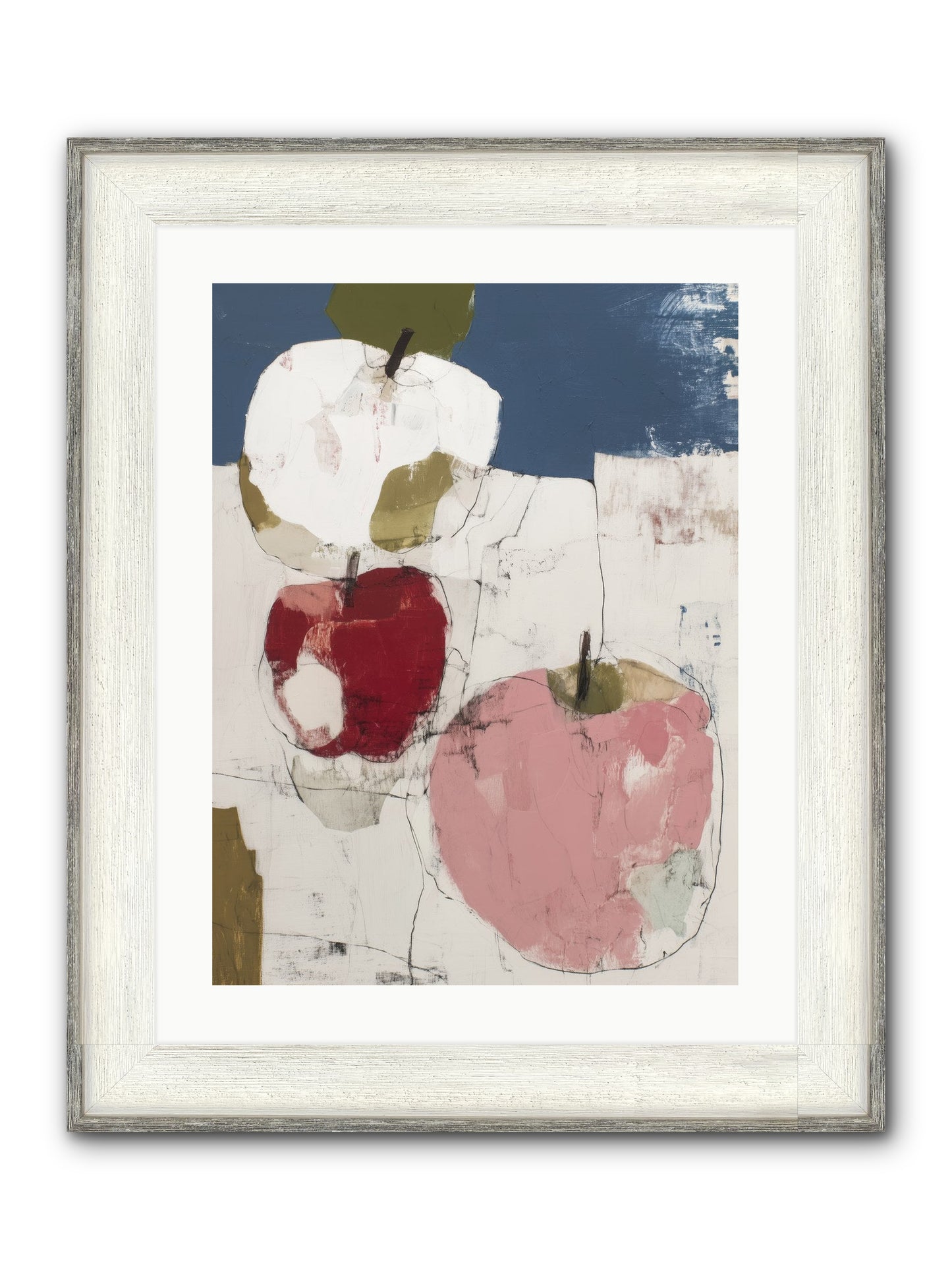Pink Lady No.1 Framed Print - Driftwood White 18x24