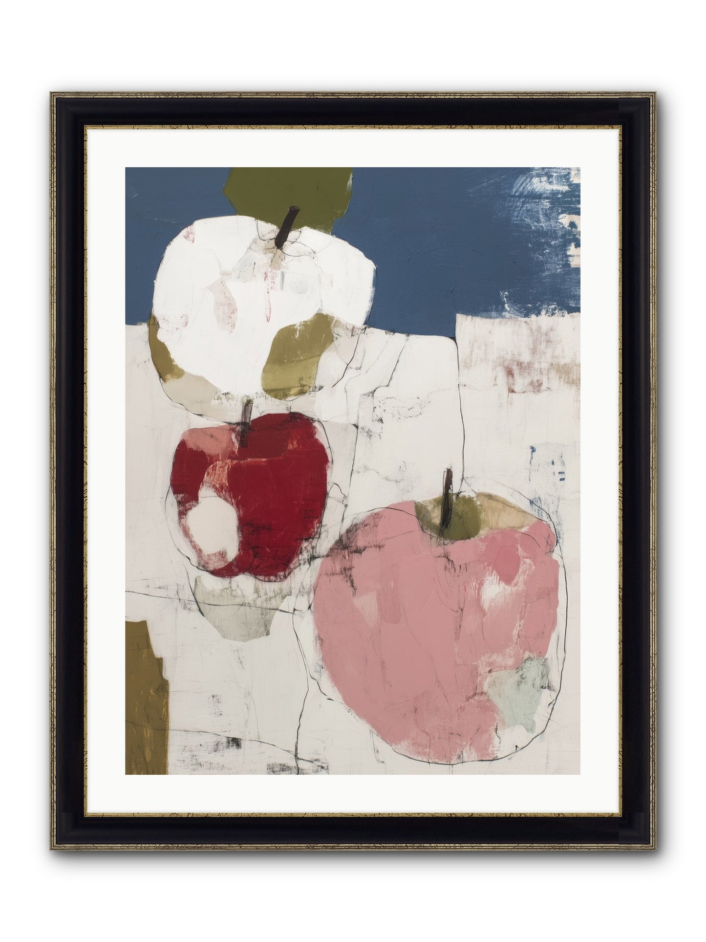 Pink Lady No.1 Framed Print - Black & Gold 24x32