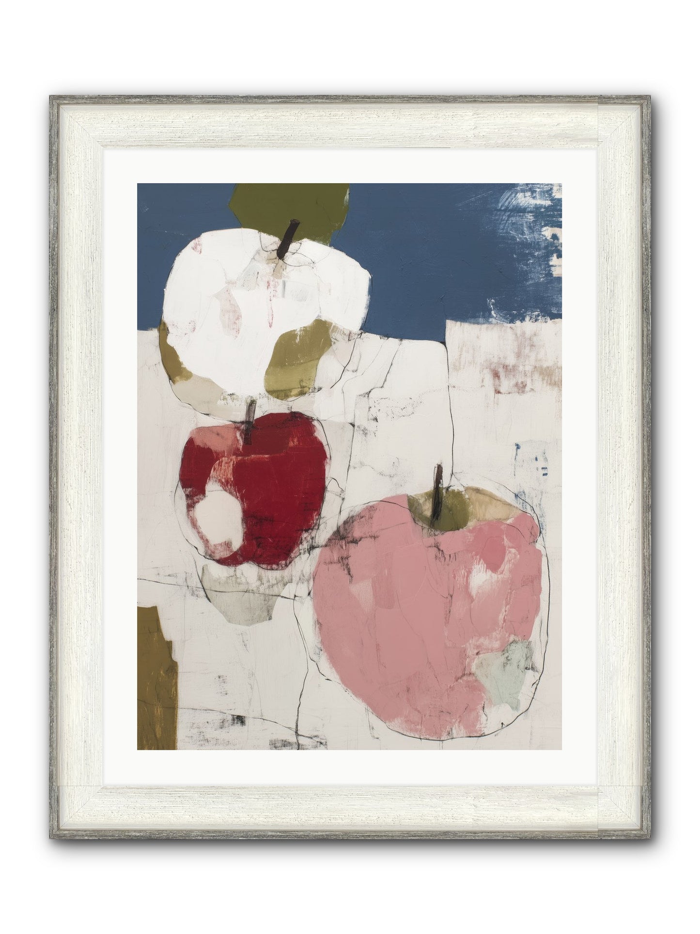 Pink Lady No.1 Framed Print - Driftwood White 24x32