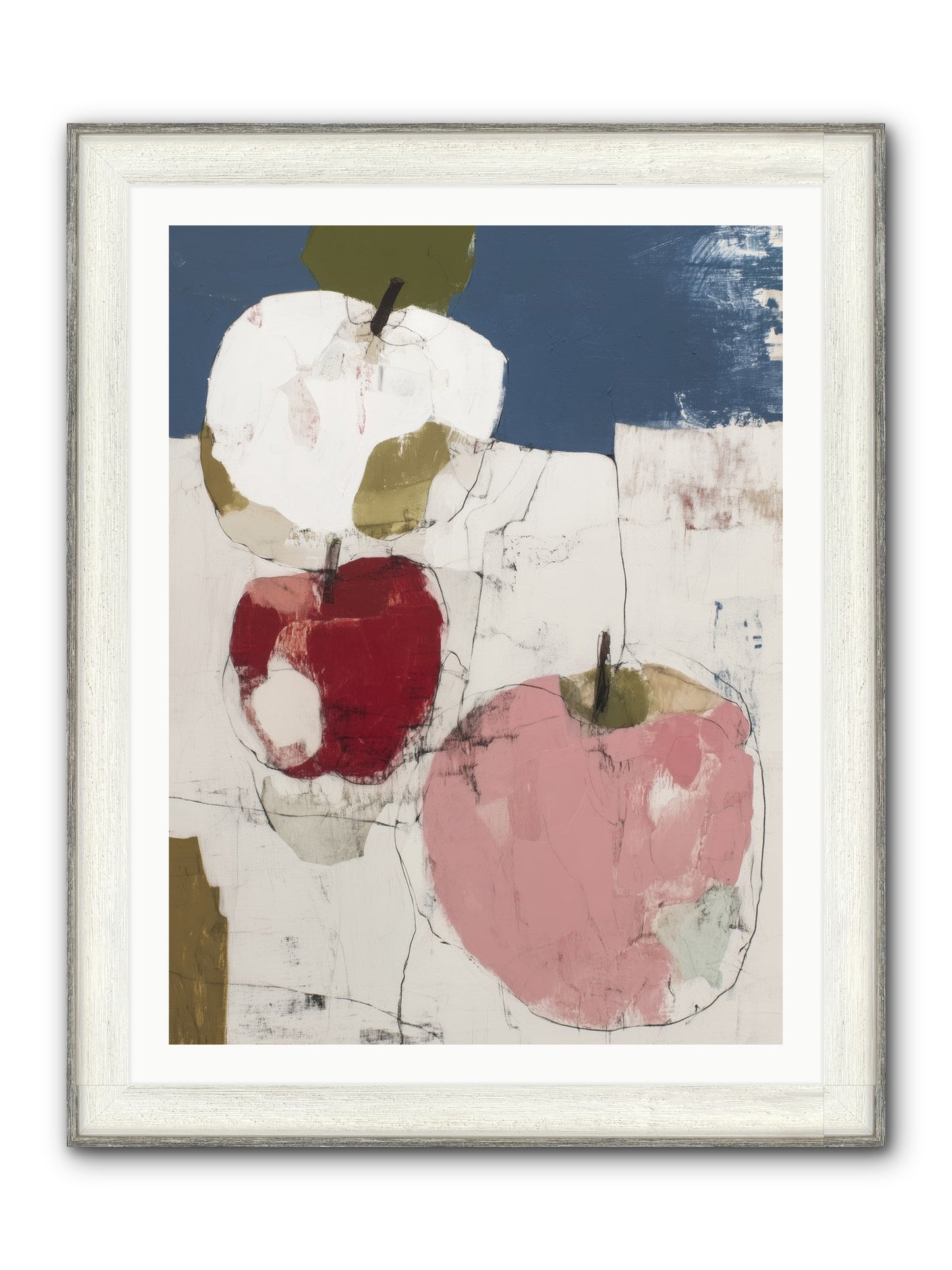 Pink Lady No.1 Framed Print - Driftwood White 30x40