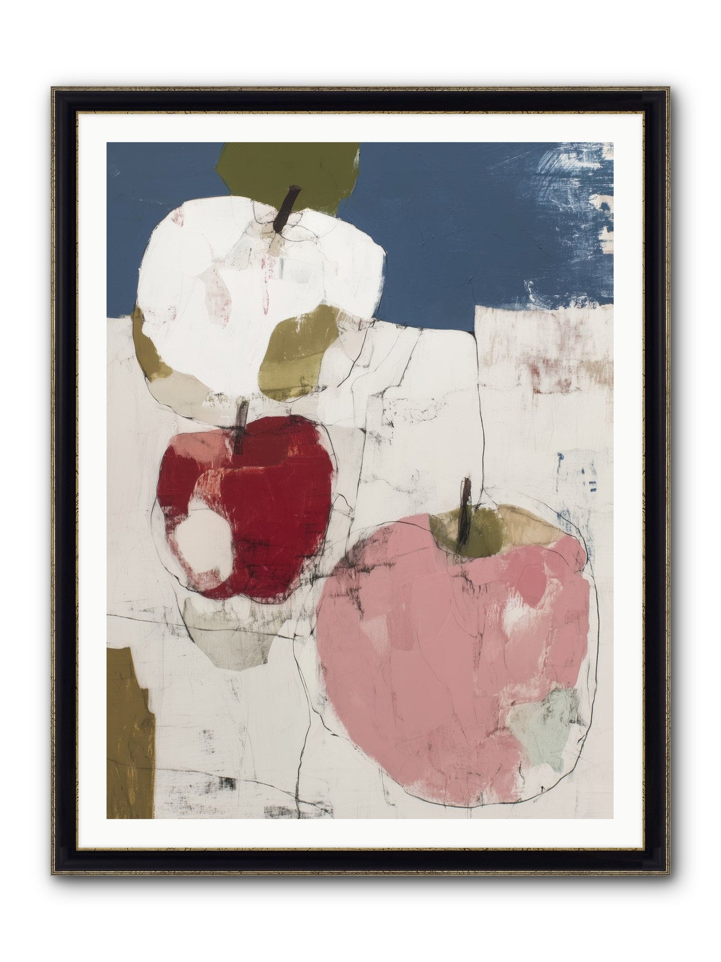 Pink Lady No.1 Framed Print - Black & Gold 36x48