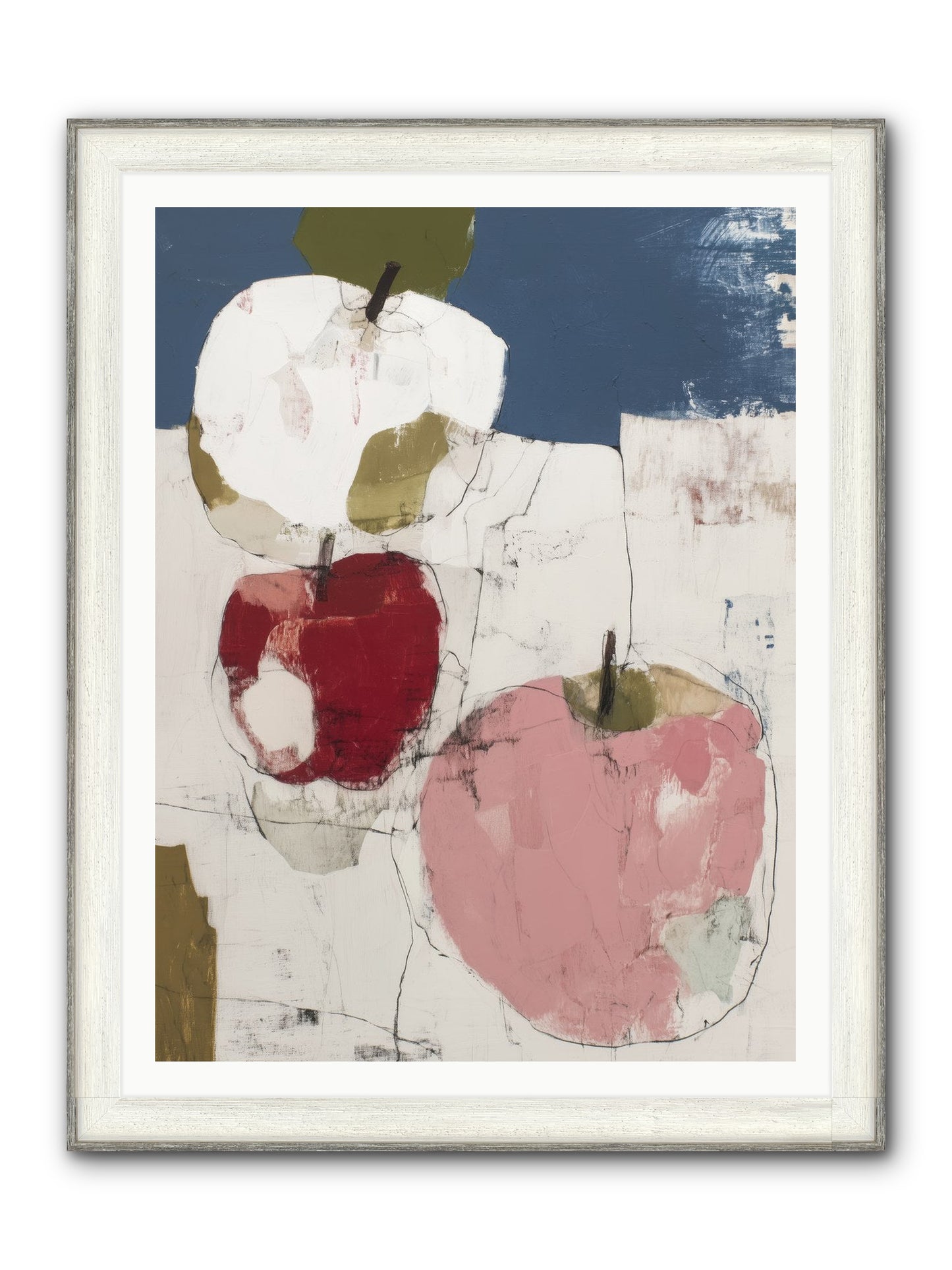 Pink Lady No.1 Framed Print - Driftwood White 36x48