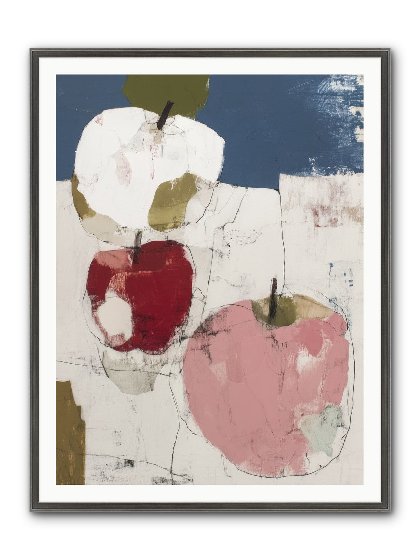 Pink Lady No.1 Framed Print - Slimwoods Black/Silver 36x48