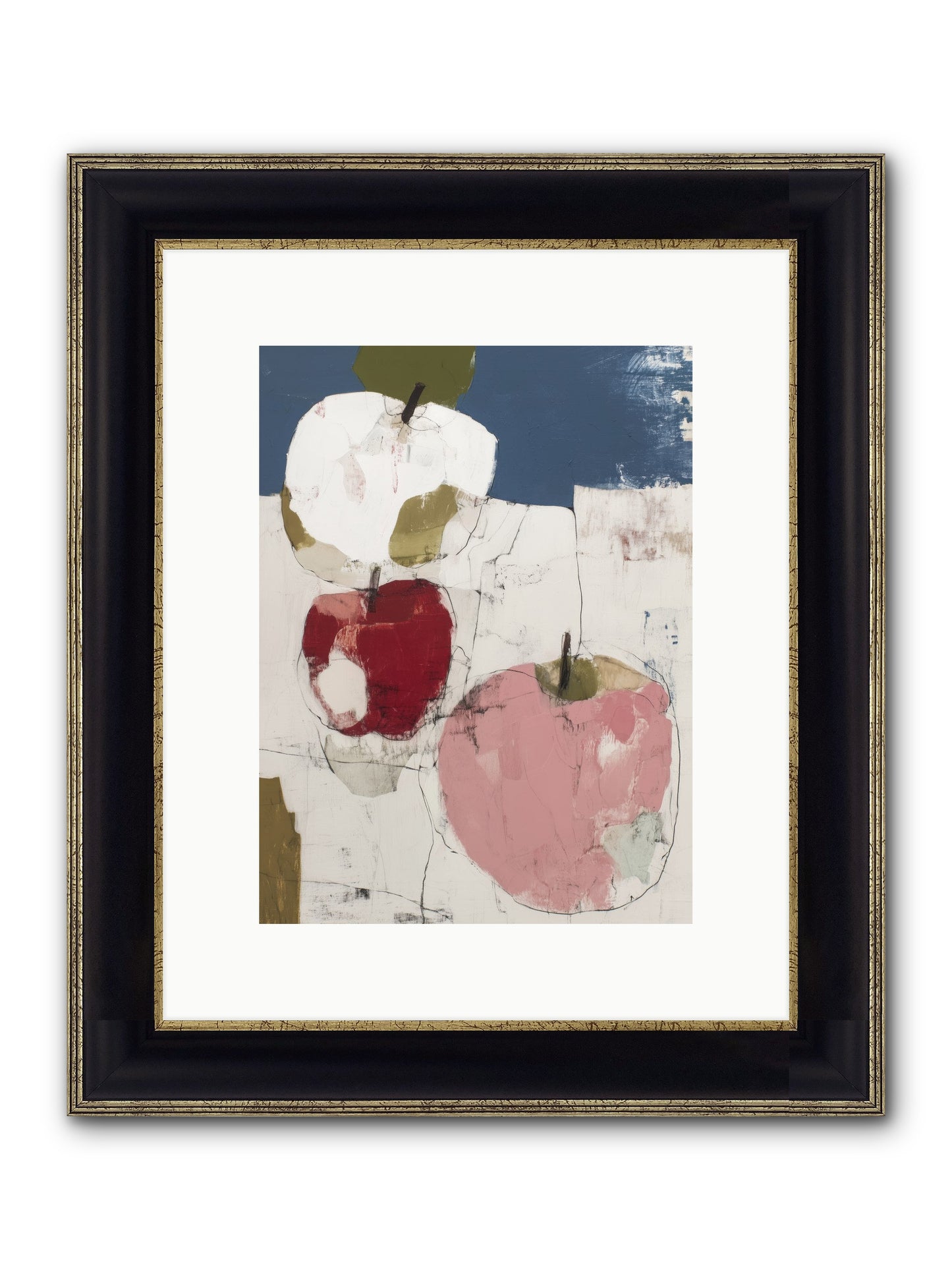 Pink Lady No.1 Framed Print - Black & Gold 9x12