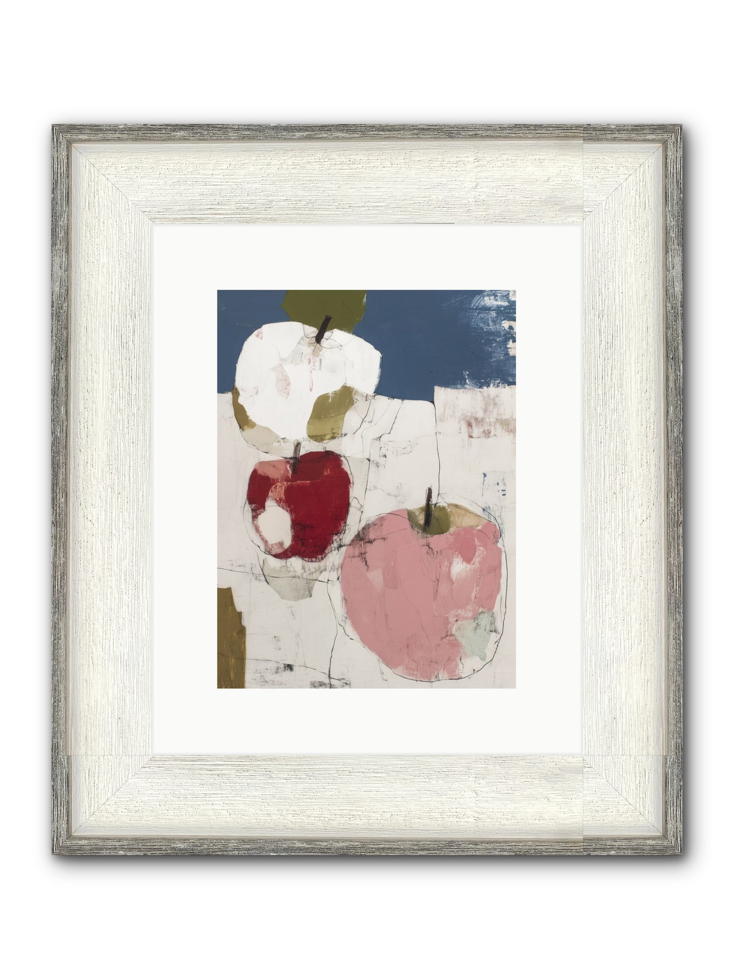 Pink Lady No.1 Framed Print - Driftwood White 9x12